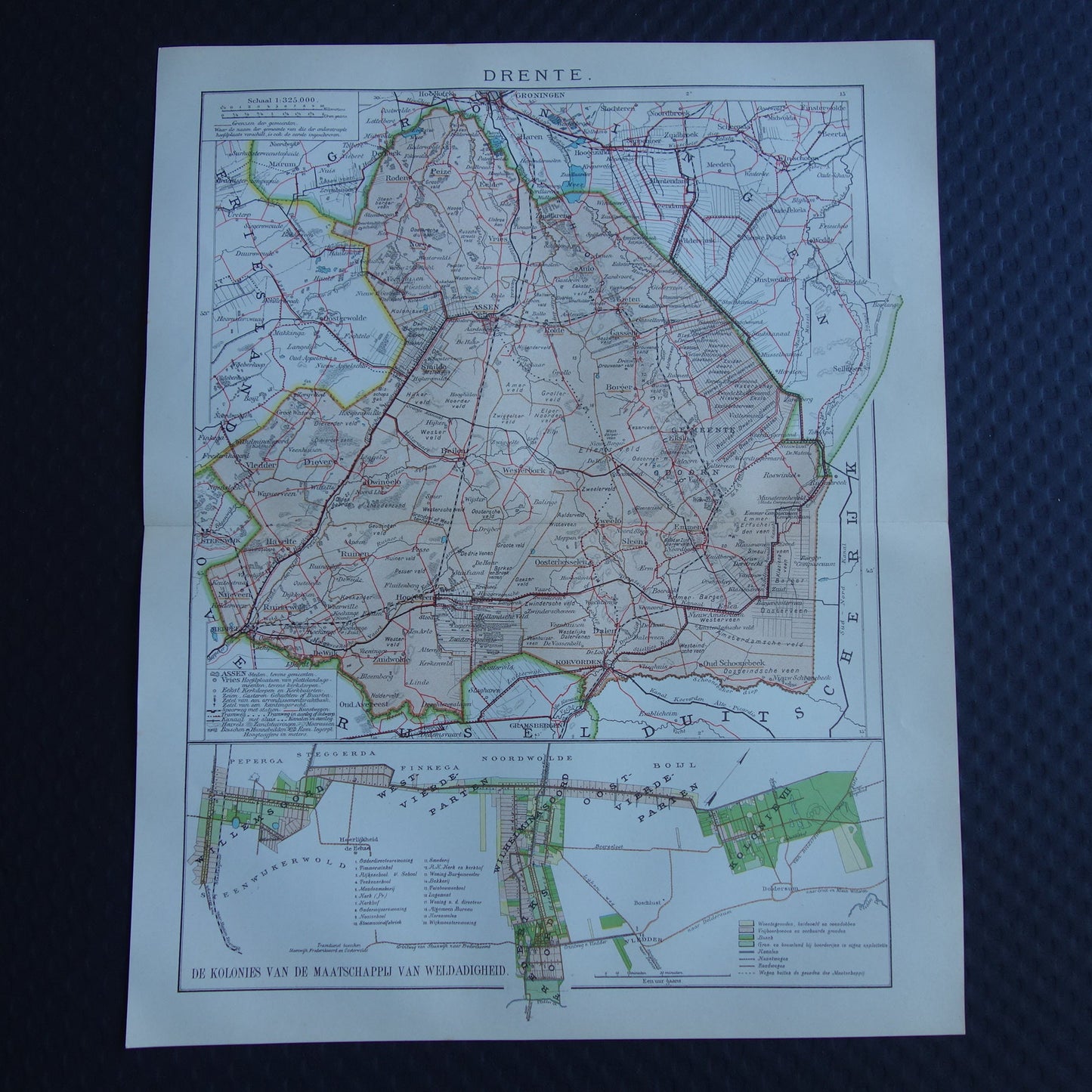 originele oude landkaarten Drenthe kopen