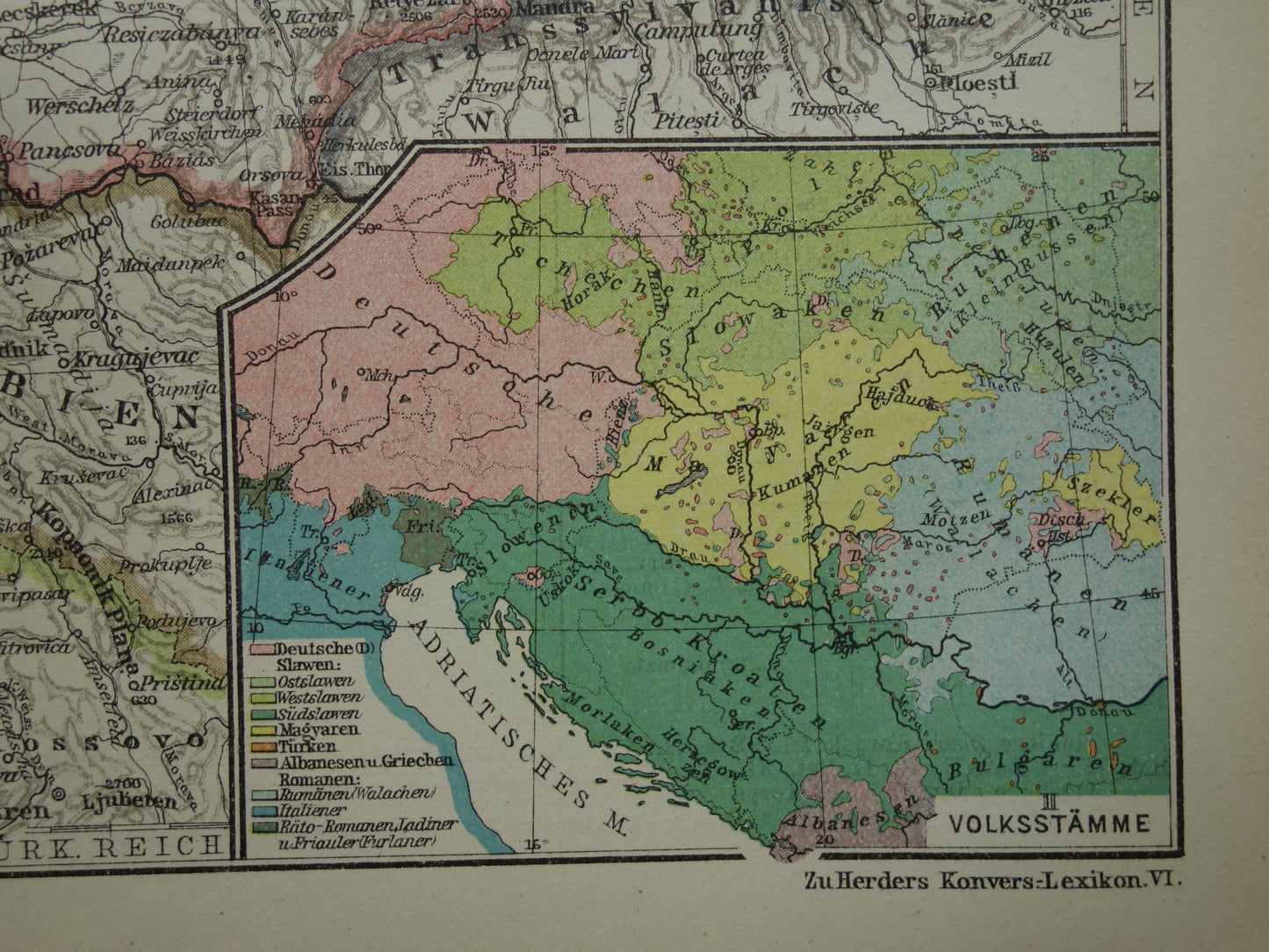 Oude kaart van Oostenrijk Hongarije uit het jaar 1921 antieke landkaart uiteenvallen Oostenrijks-Hongaarse Rijk