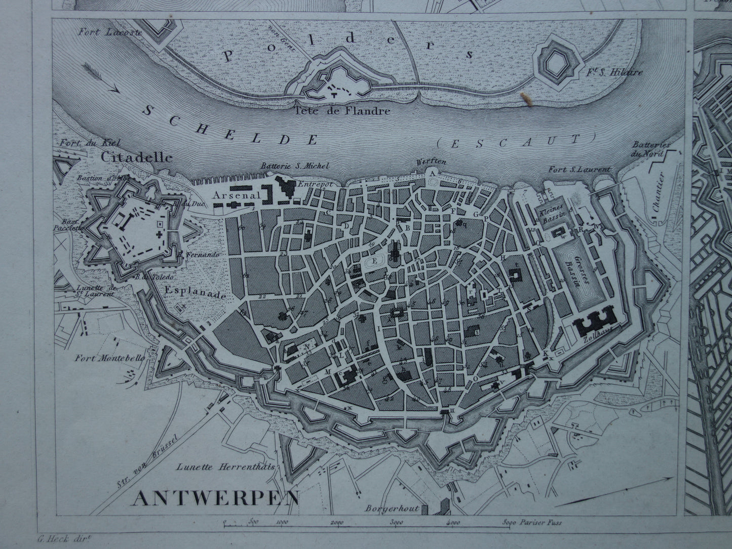 Amsterdam Antwerpen Stockholm Kopenhagen antieke plattegrond 170+ jaar oude kaart met plattegronden van Europese steden uit 1849 - originele vintage historische kaarten