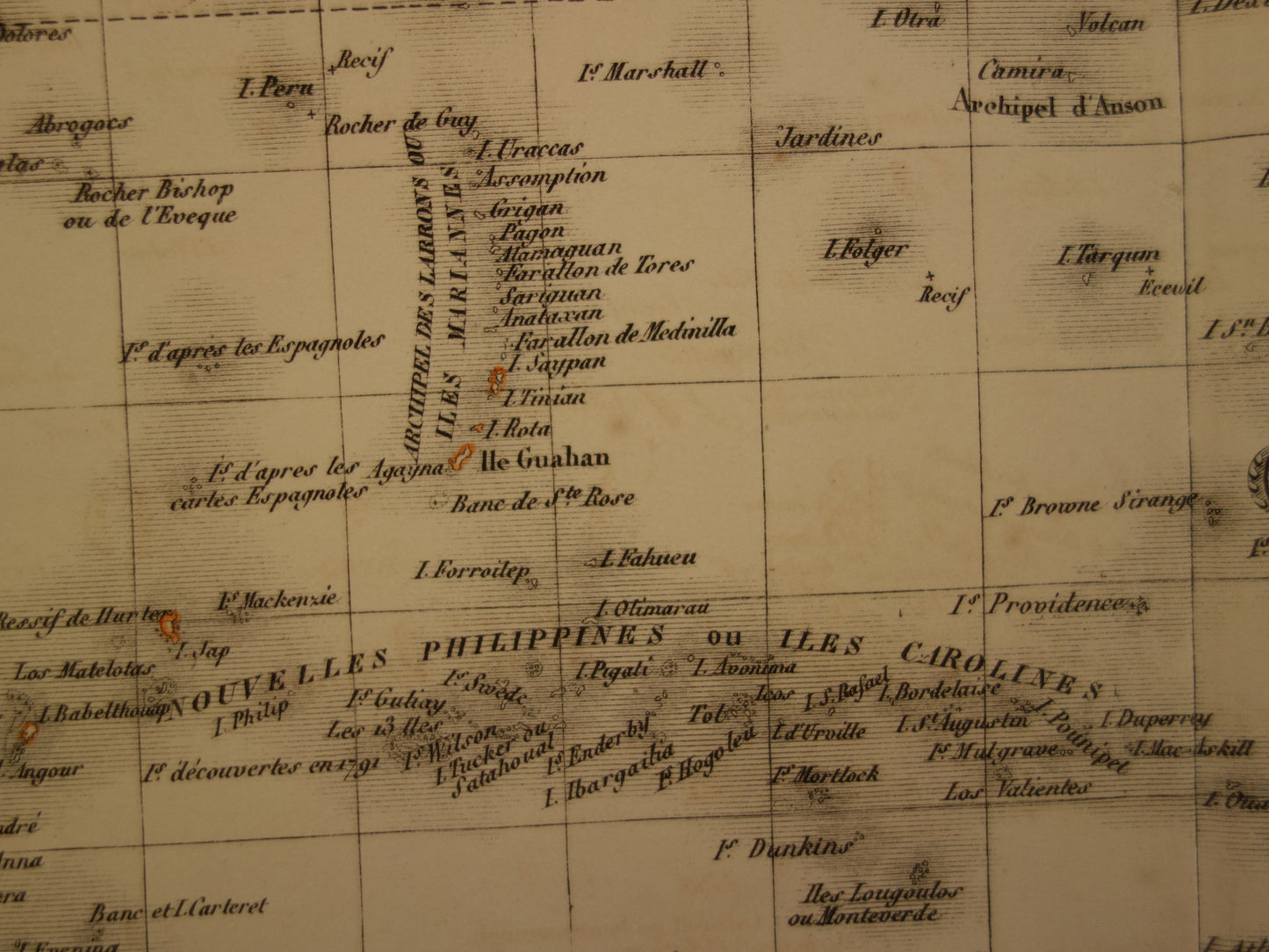 OCEANIË grote oude landkaart van Australië Nieuw-Zeeland uit 1851 - Antieke kaart Indonesië - Originele vintage kaarten