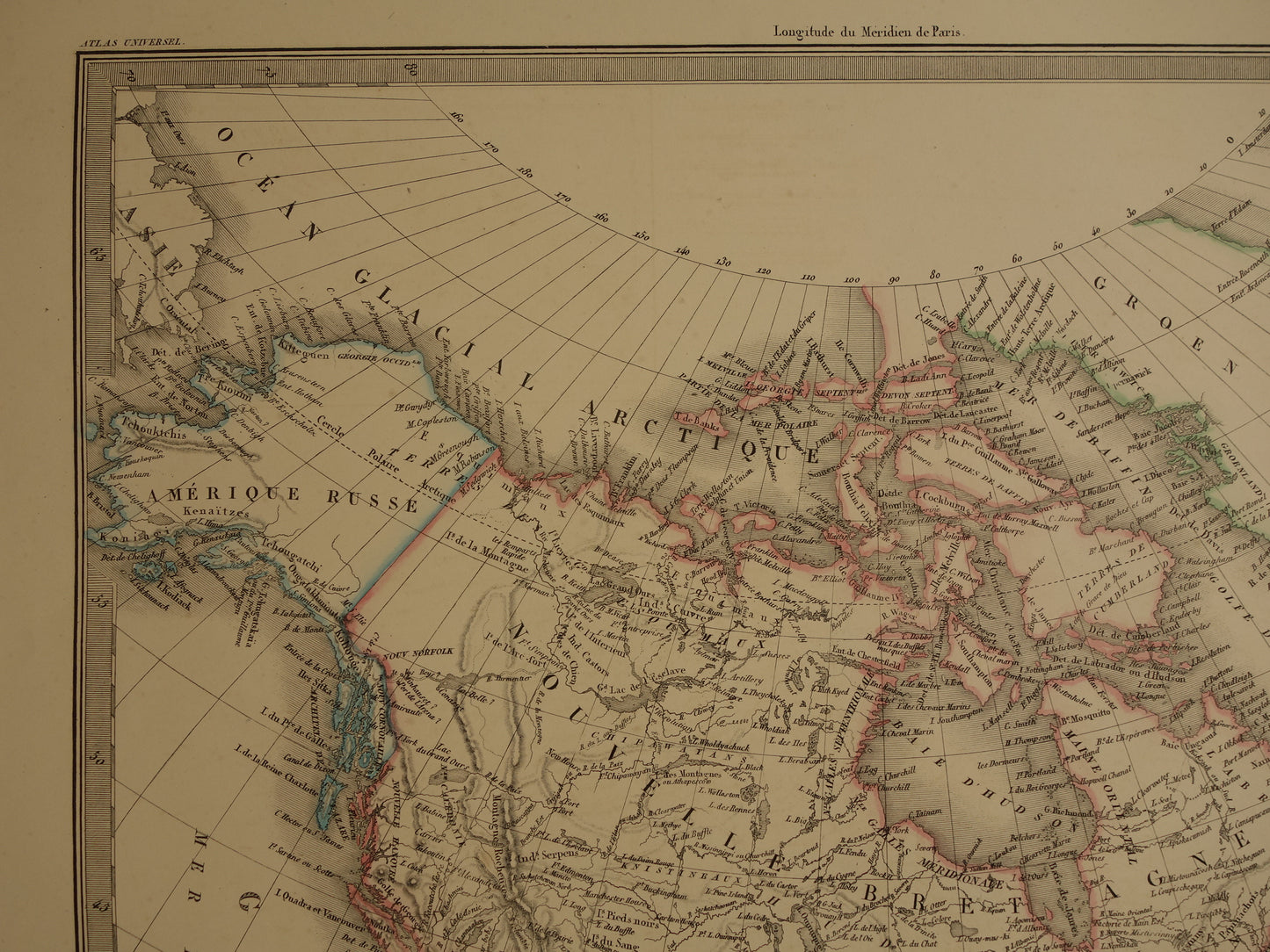NOORD-AMERIKA grote antieke kaart uit 1851 - Oude landkaart VS Canada Mexico - originele vintage kaarten