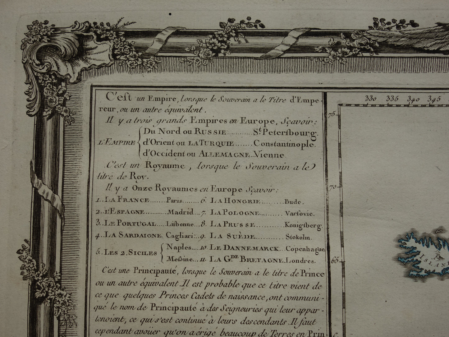 Antieke Landkaart Europa uit 1761 Originele Oude Kaart Continent Europa Vintage Kaarten