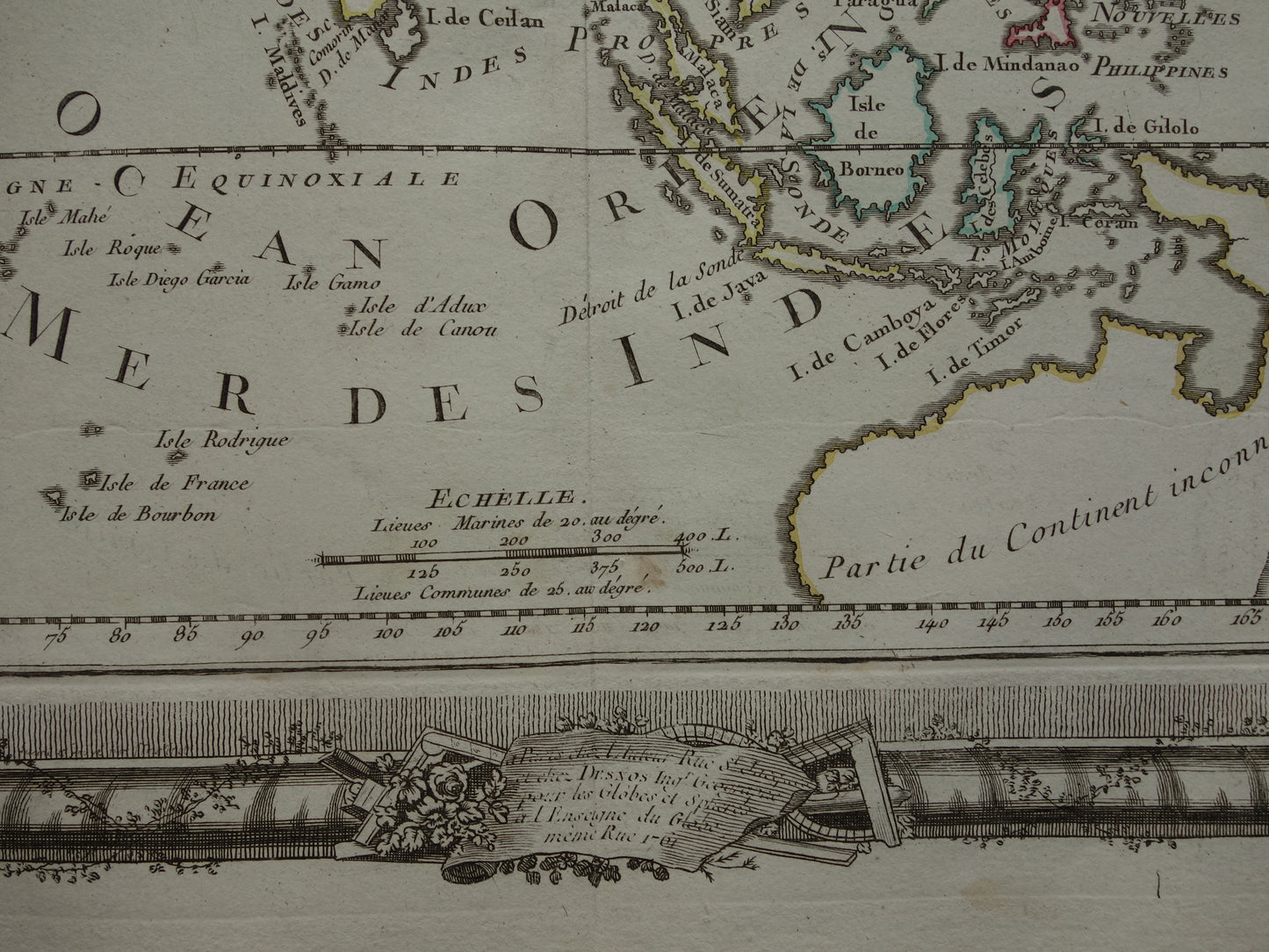 Oude Landkaart Azië uit 1761 Originele Antieke Kaart Continent Azië Vintage Kaarten