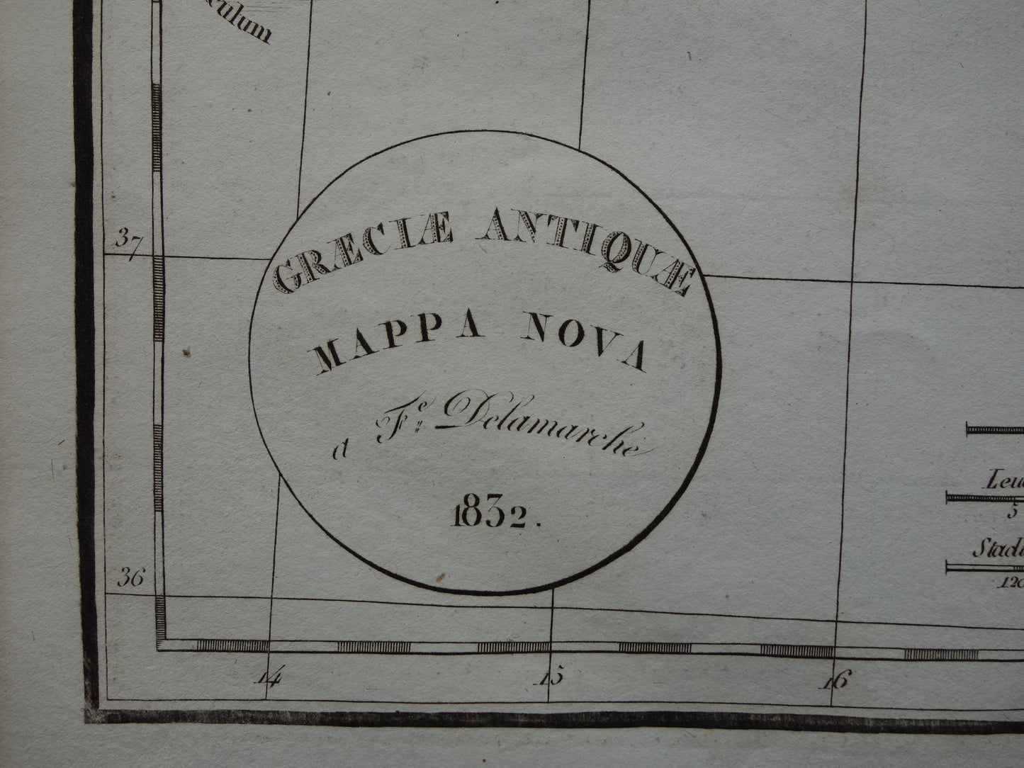 GRIEKENLAND grote oude landkaart van Griekenland in de klassieke oudheid originele antieke kaart uit 1832
