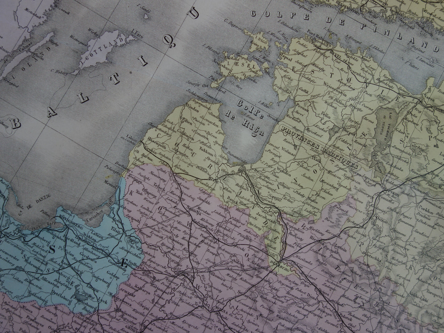 Grote oude landkaart van Oost Europa uit 1883 Antieke kaart Balkan Kaukasus met jaartal XL Kaarten