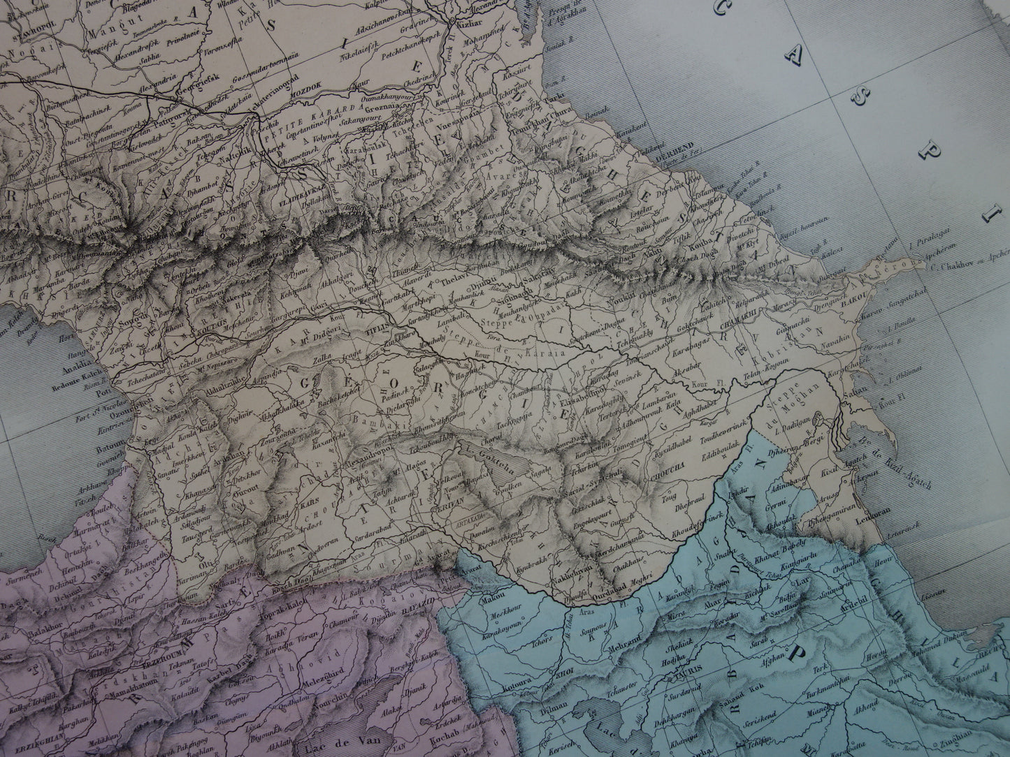 Grote oude landkaart van Oost Europa uit 1883 Antieke kaart Balkan Kaukasus met jaartal XL Kaarten