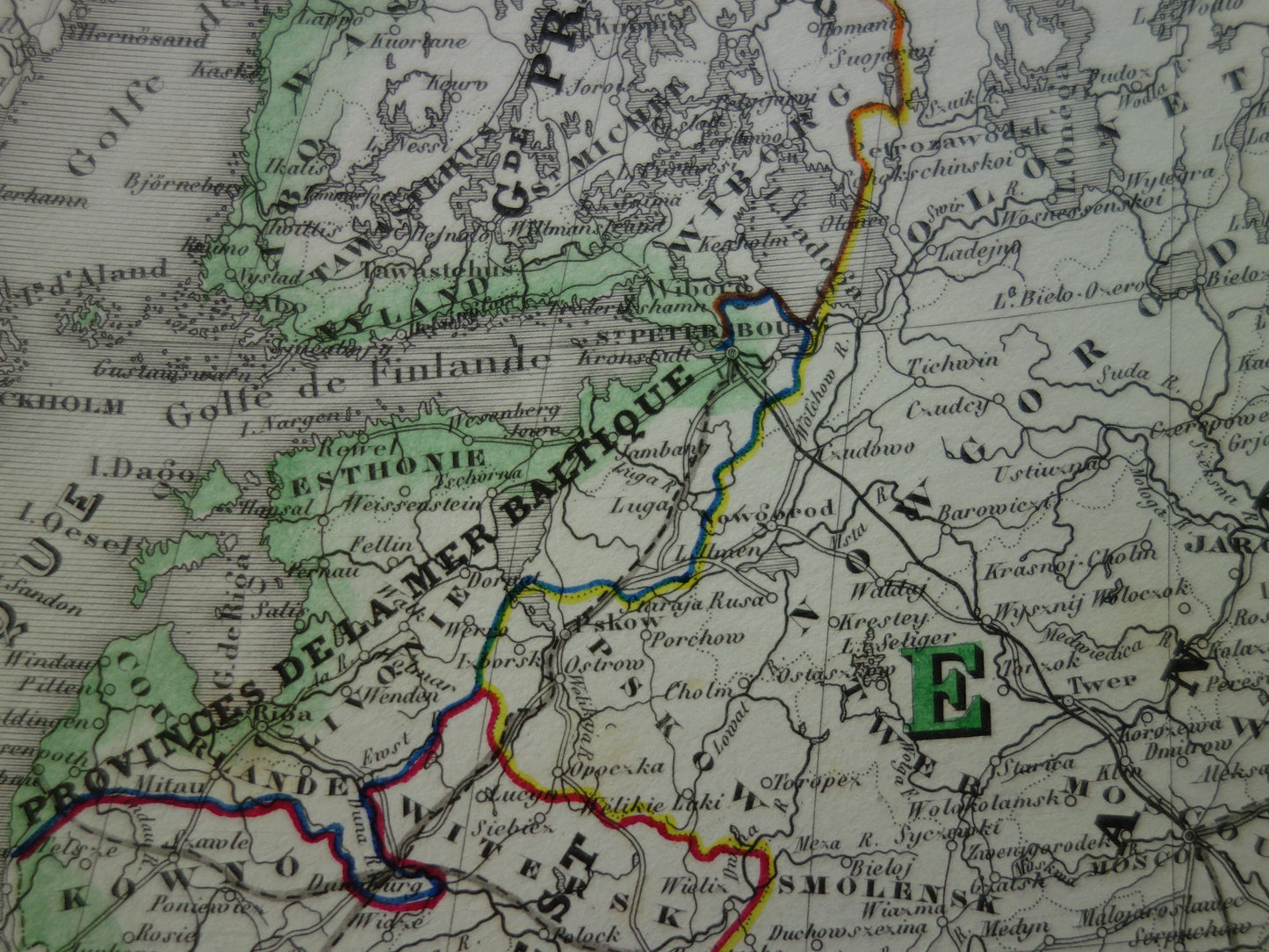 Oude landkaart van Rusland Zeer grote kaart Europees en Aziatisch deel Russische Rijk uit 1858 Originele vintage kaarten