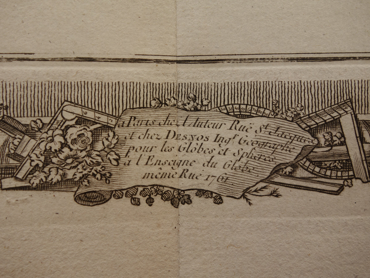 Oude wereldkaart uit 1761 Grote originele historische kaart van de wereld Dubbele hemisfeer met jaartal