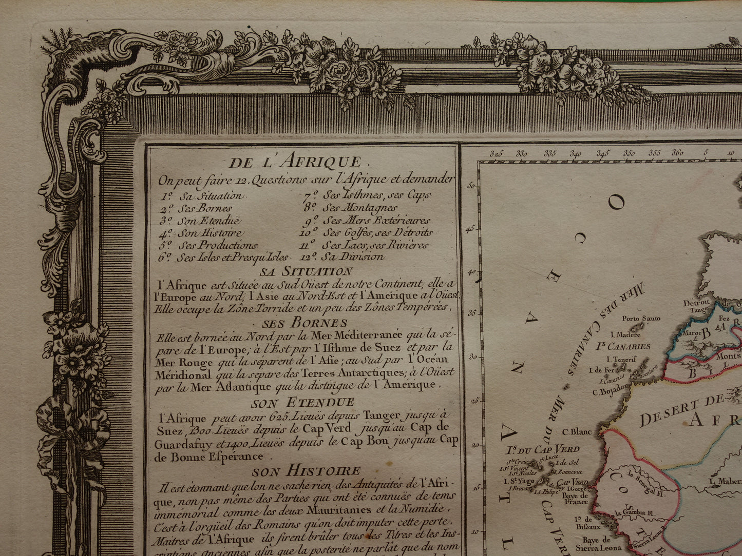 Antieke Landkaart Afrika uit 1761 Originele Oude Kaart Continent Afrika Vintage Kaarten