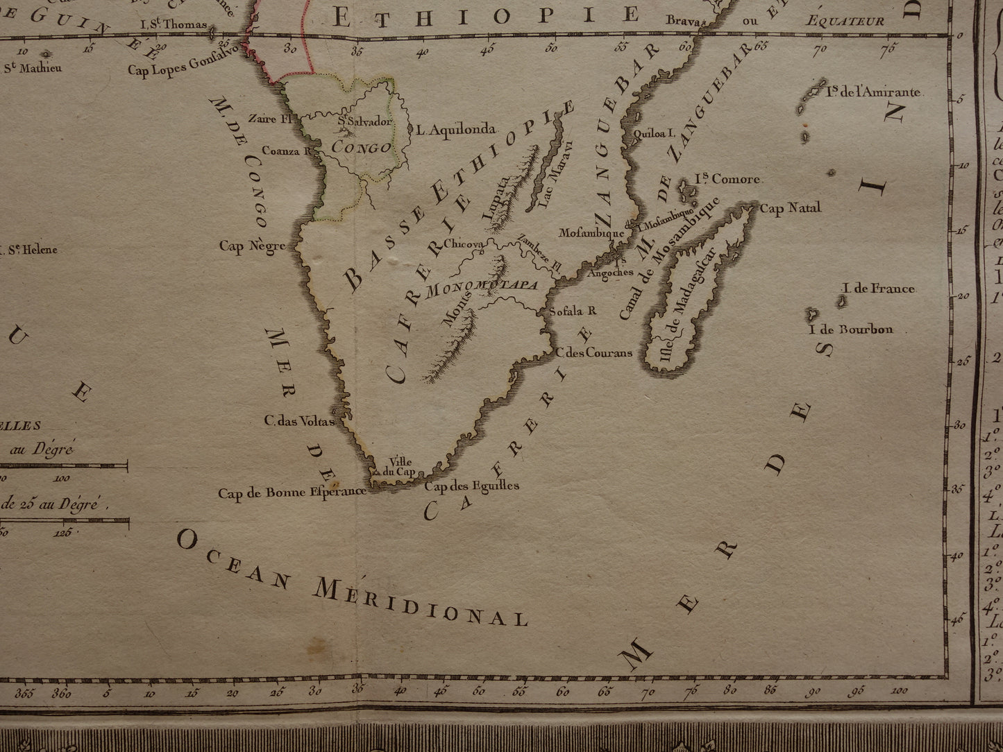 Antieke Landkaart Afrika uit 1761 Originele Oude Kaart Continent Afrika Vintage Kaarten