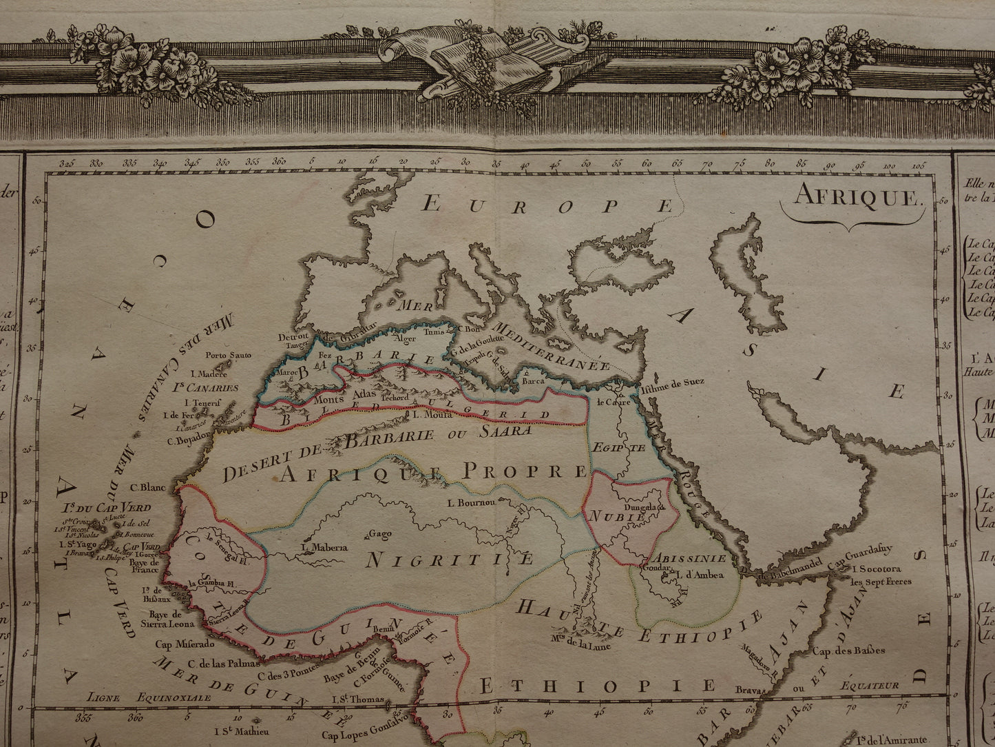 Antieke Landkaart Afrika uit 1761 Originele Oude Kaart Continent Afrika Vintage Kaarten