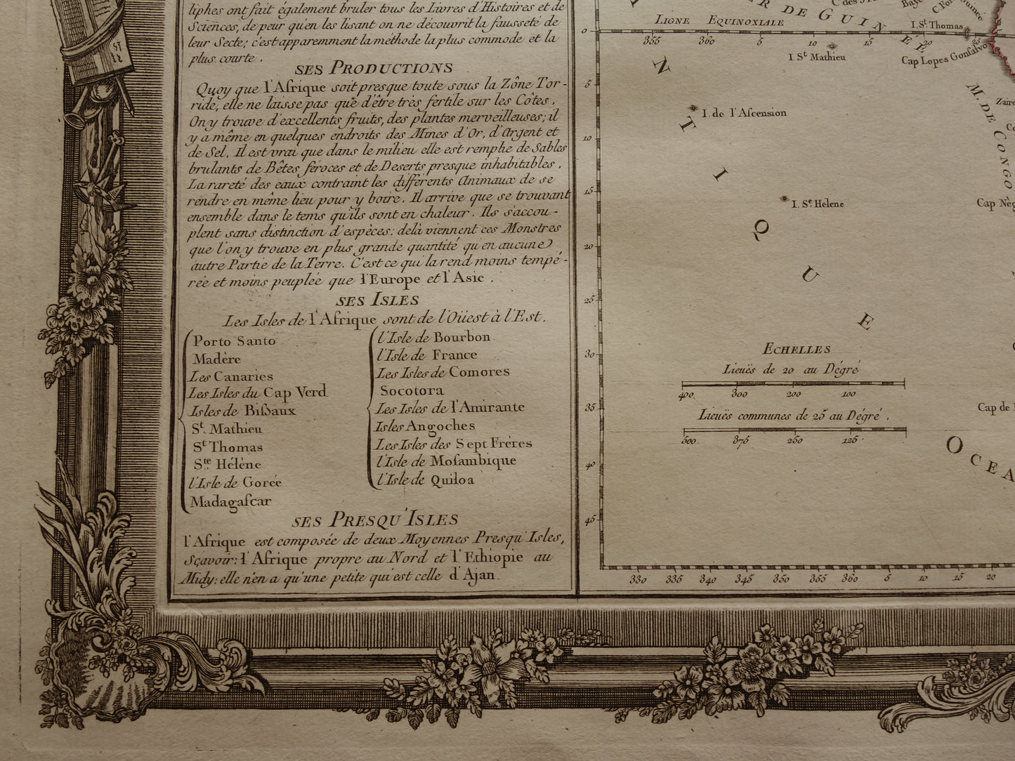 Antieke Landkaart Afrika uit 1761 Originele Oude Kaart Continent Afrika Vintage Kaarten