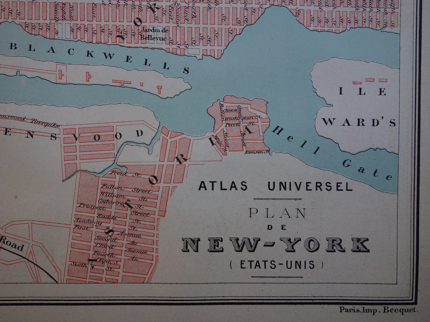 New York oude kaart van New York City uit 1877 originele antieke plattegrond vintage kaarten