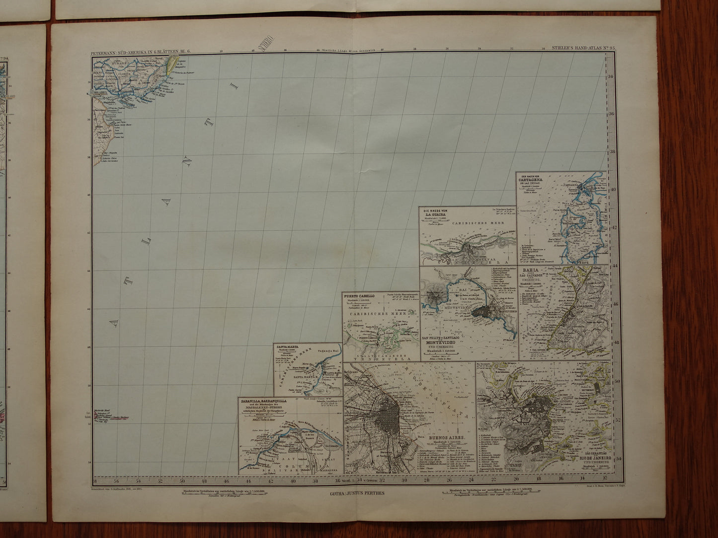 ZUID-AMERIKA Grote oude kaart uit 1885 van continent - originele antieke landkaart met jaartal - historische kaarten van Zuid-Amerika XL