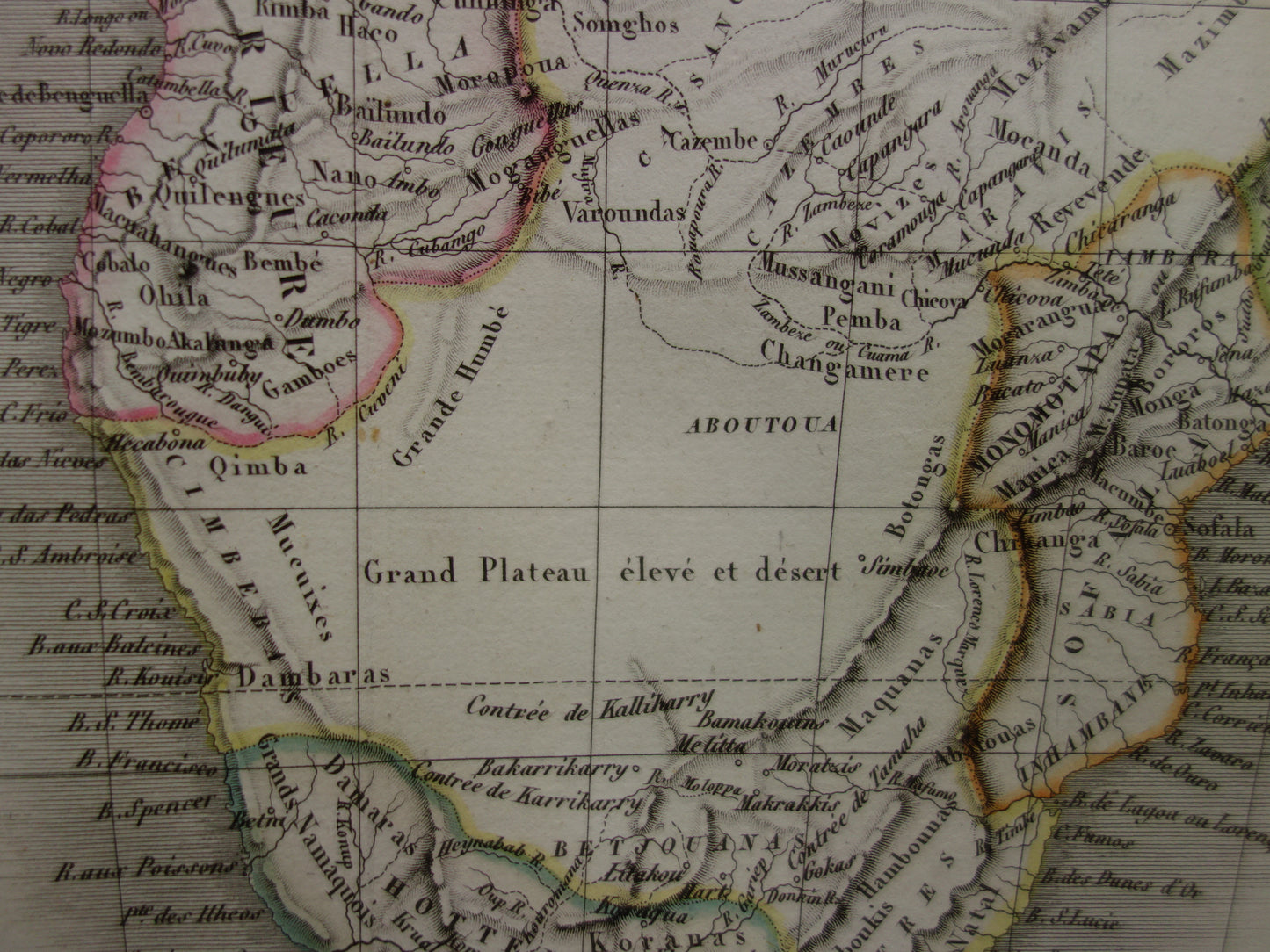 AFRIKA grote oude kaart van Afrika 190+ jaar oude landkaart van continent uit 1831 - originele vintage historische kaarten