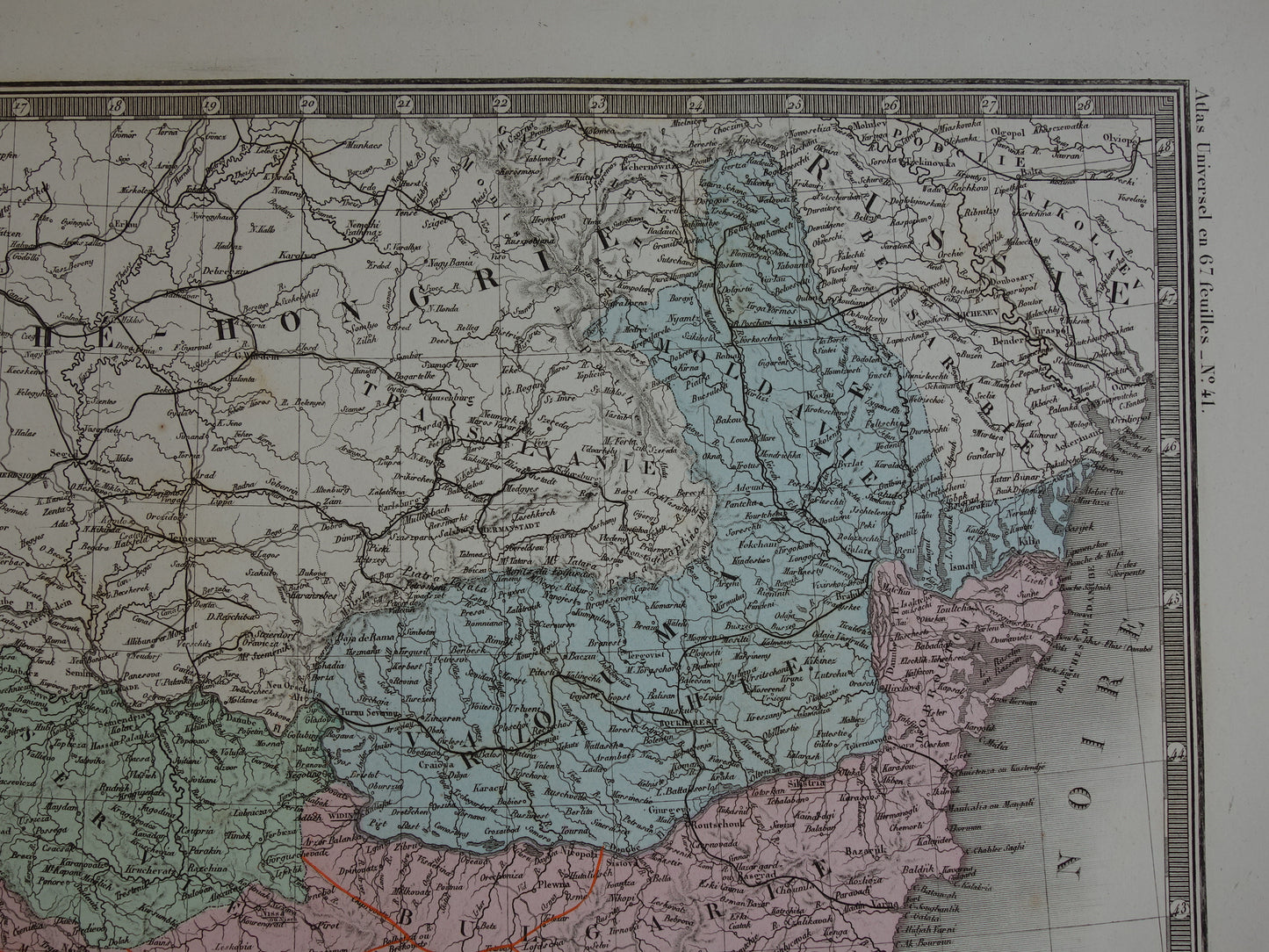 Ottomaanse Rijk antieke kaart van Europees Turkije met Balkan Servië Griekenland 145+ jaar oude landkaart vintage historische kaarten