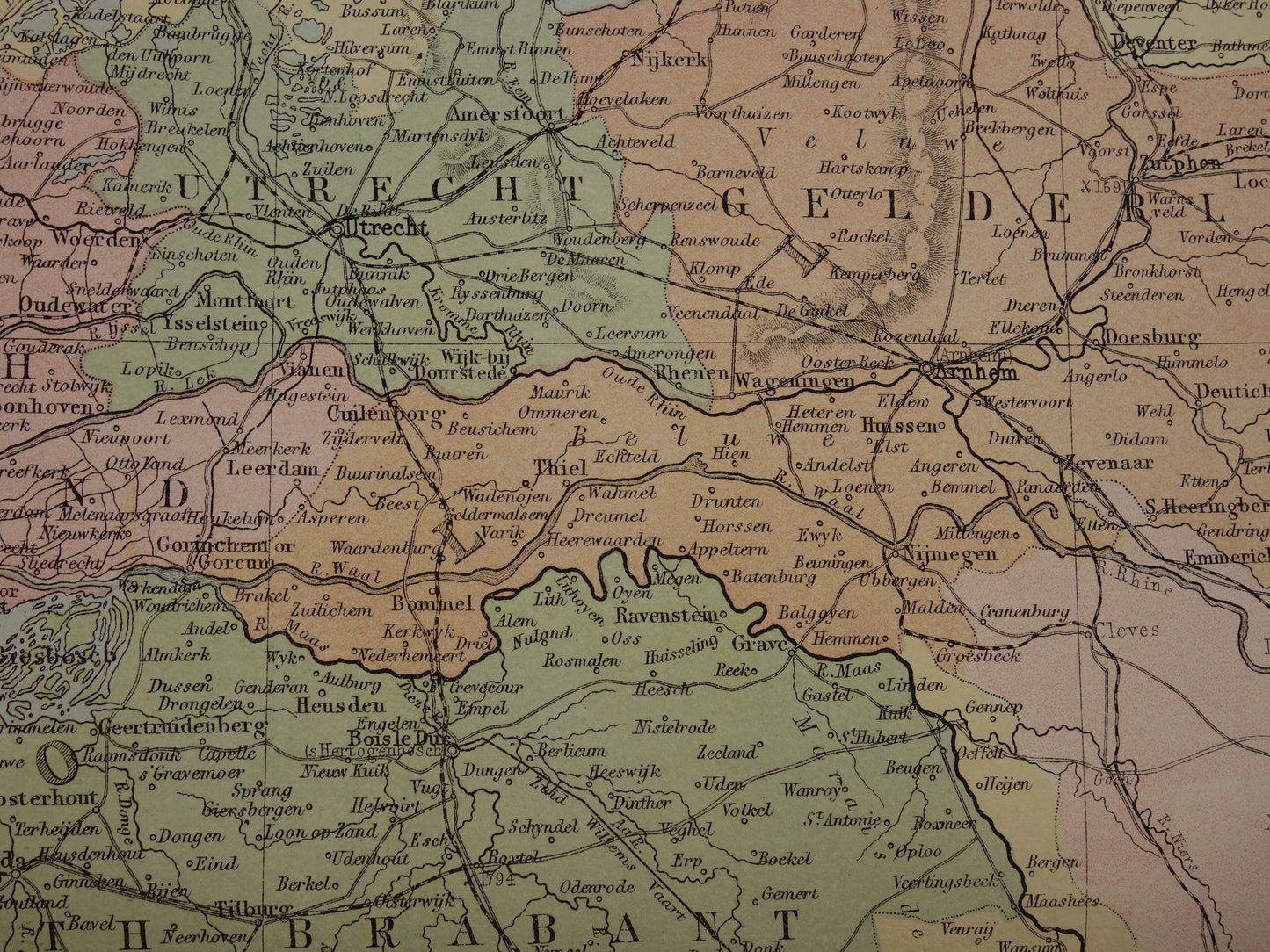originele antieke landkaarten van Nederland om in te lijsten
