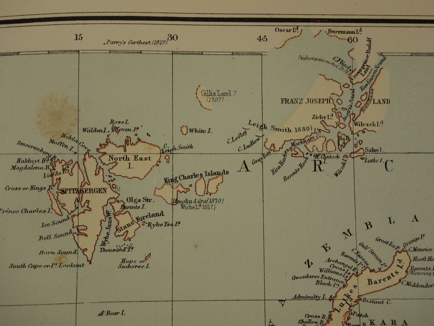WERELDKAART grote antieke kaart van de wereld in mercatorprojectie 1890 originele 130+ jaar oude wereldkaarten poster
