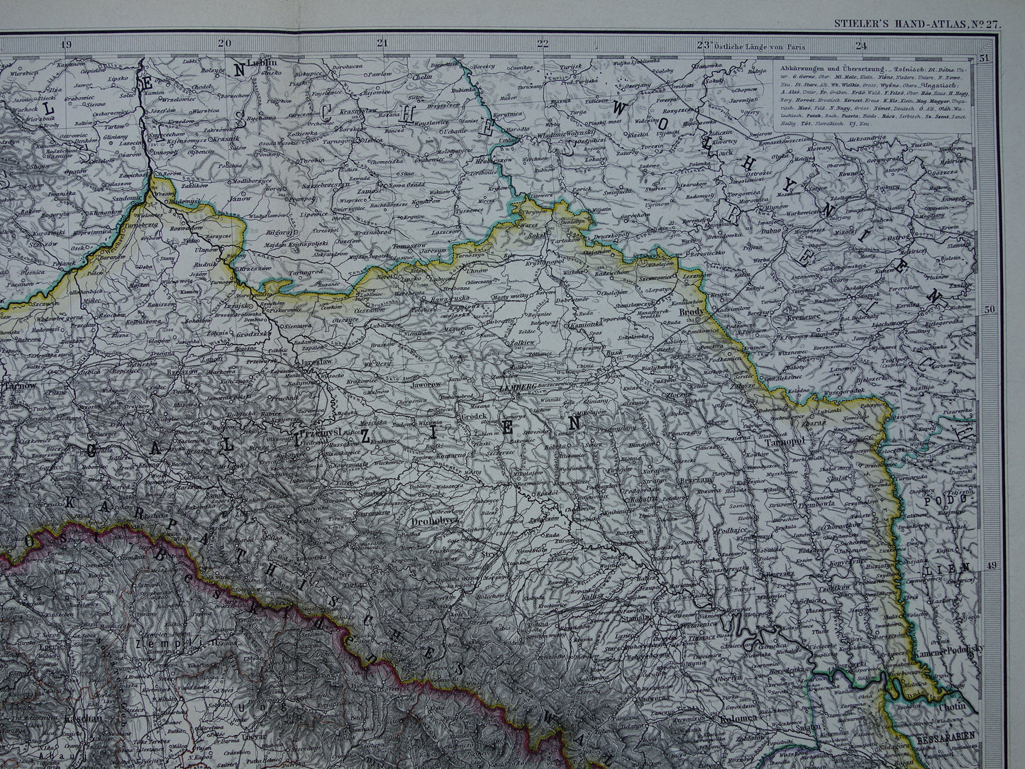 OOSTENRIJK-HONGARIJE Oude kaart van het Oostenrijks-Hongaarse Rijk uit 1886 originele antieke landkaart Tsjechië Kroatië Slovenië zeer groot formaat XL poster