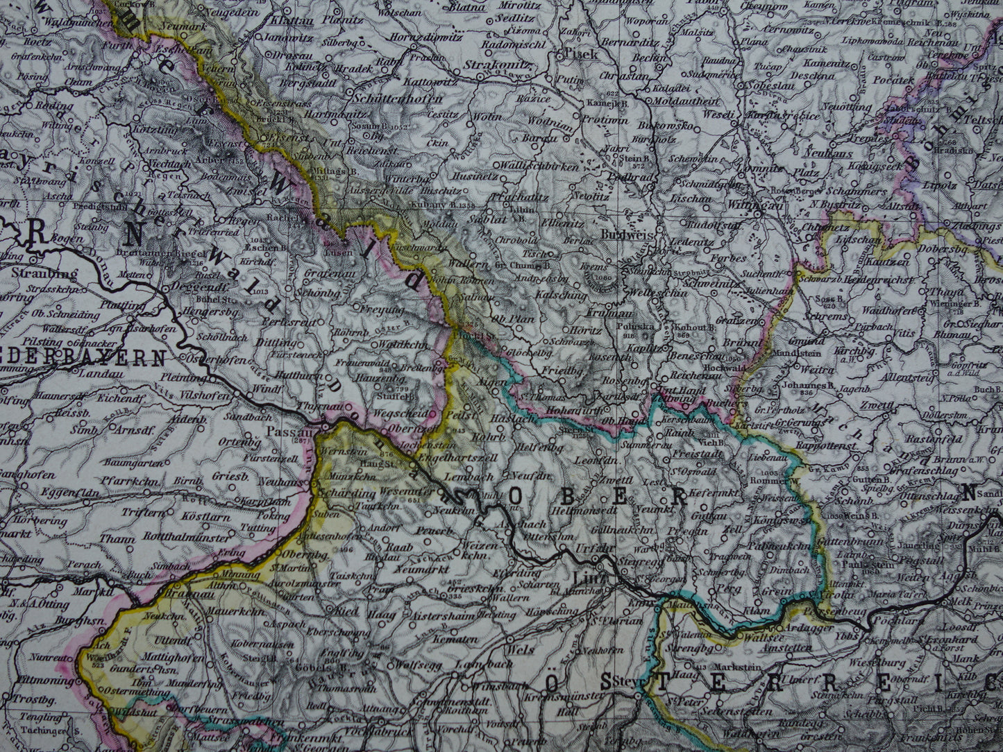 OOSTENRIJK-HONGARIJE Oude kaart van het Oostenrijks-Hongaarse Rijk uit 1886 originele antieke landkaart Tsjechië Kroatië Slovenië zeer groot formaat XL poster