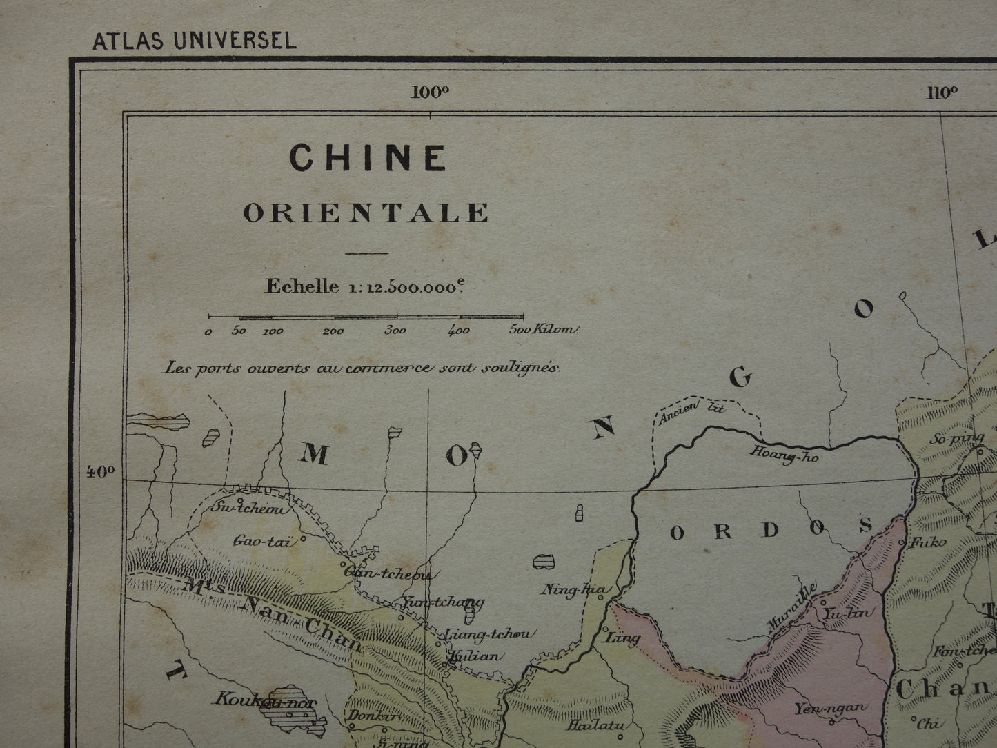 CHINA Oude kaart van Oost China uit het jaar 1896 historische landkaart China oude vintage kaarten