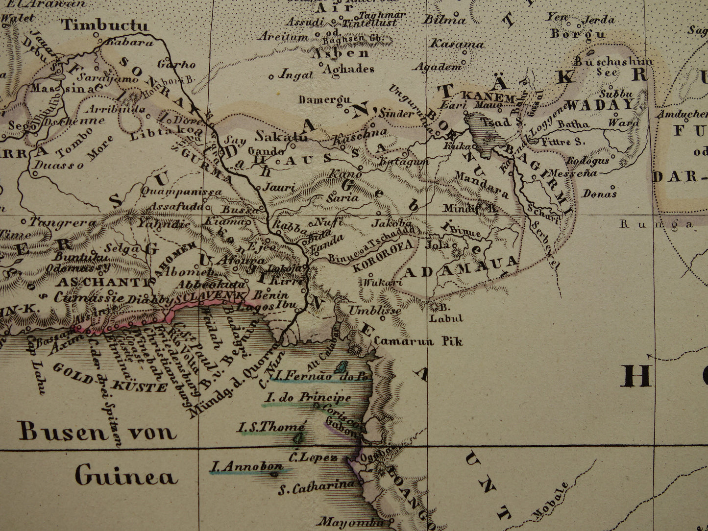 Oude kaart van Afrika in 1875 Grote originele antieke landkaart van Afrika historische kaarten