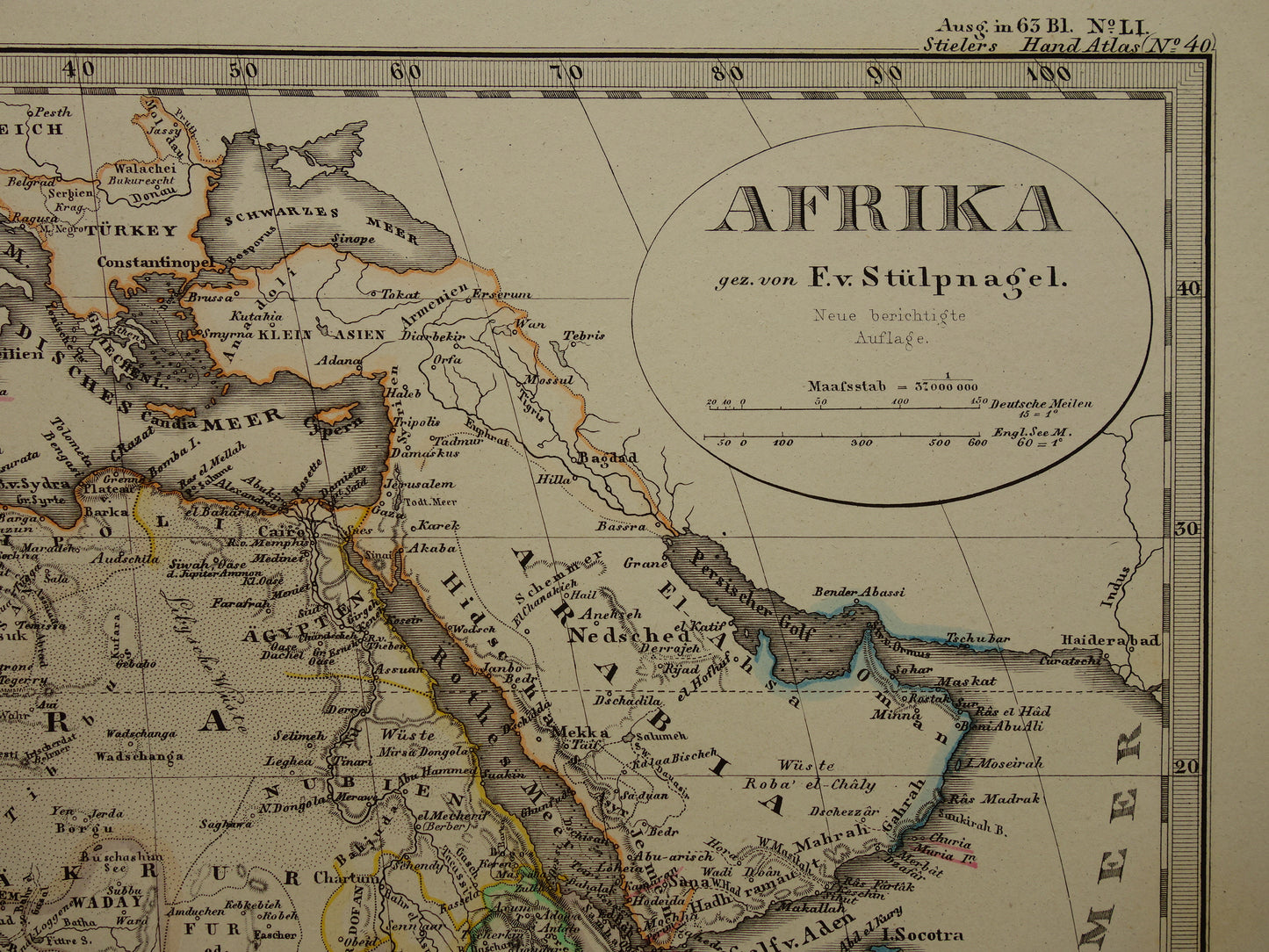 Oude kaart van Afrika in 1875 Grote originele antieke landkaart van Afrika historische kaarten