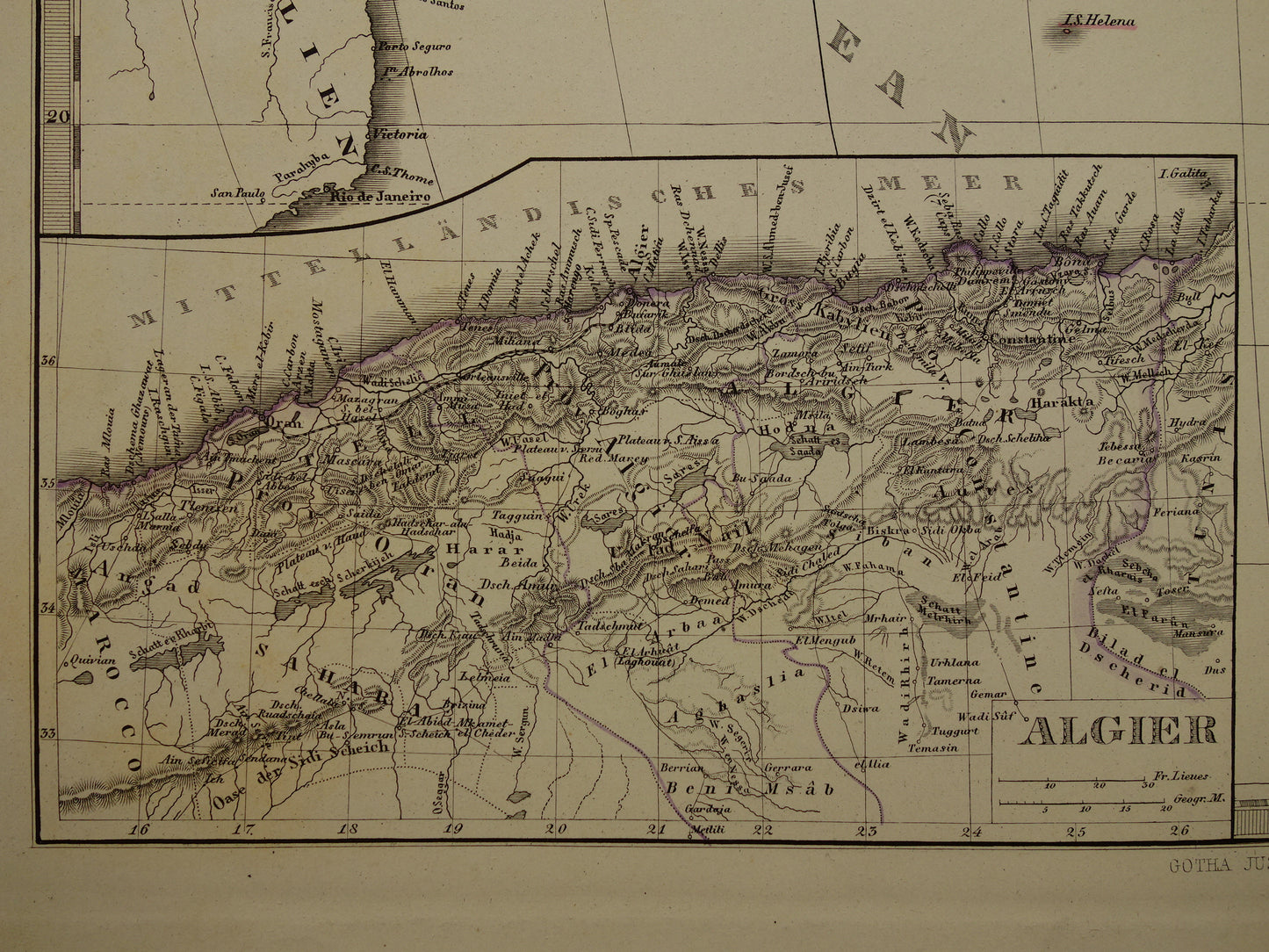 Oude kaart van Afrika in 1875 Grote originele antieke landkaart van Afrika historische kaarten
