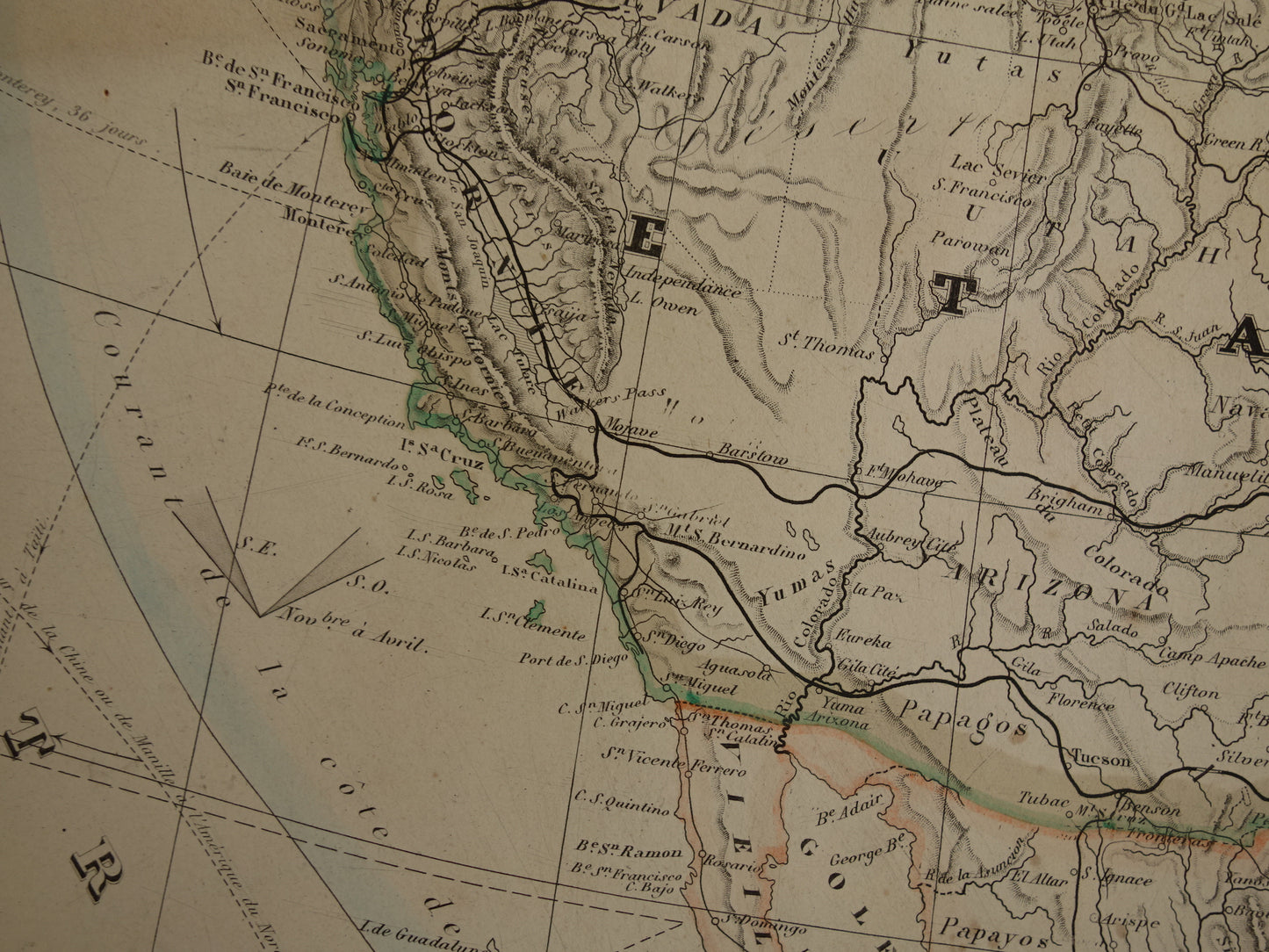 NOORD-AMERIKA grote oude kaart van VS Canada Mexico 140+ jaar oude landkaart van continent uit 1880 (circa) - originele vintage historische kaarten