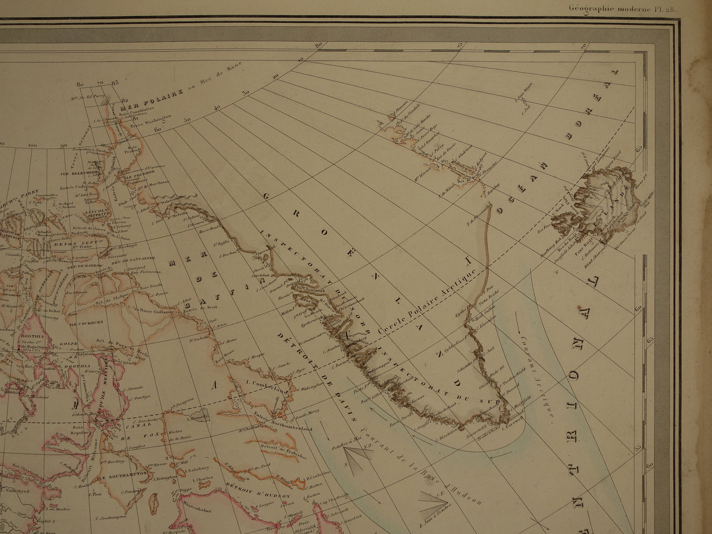 NOORD-AMERIKA grote oude kaart van VS Canada Mexico 140+ jaar oude landkaart van continent uit 1880 (circa) - originele vintage historische kaarten