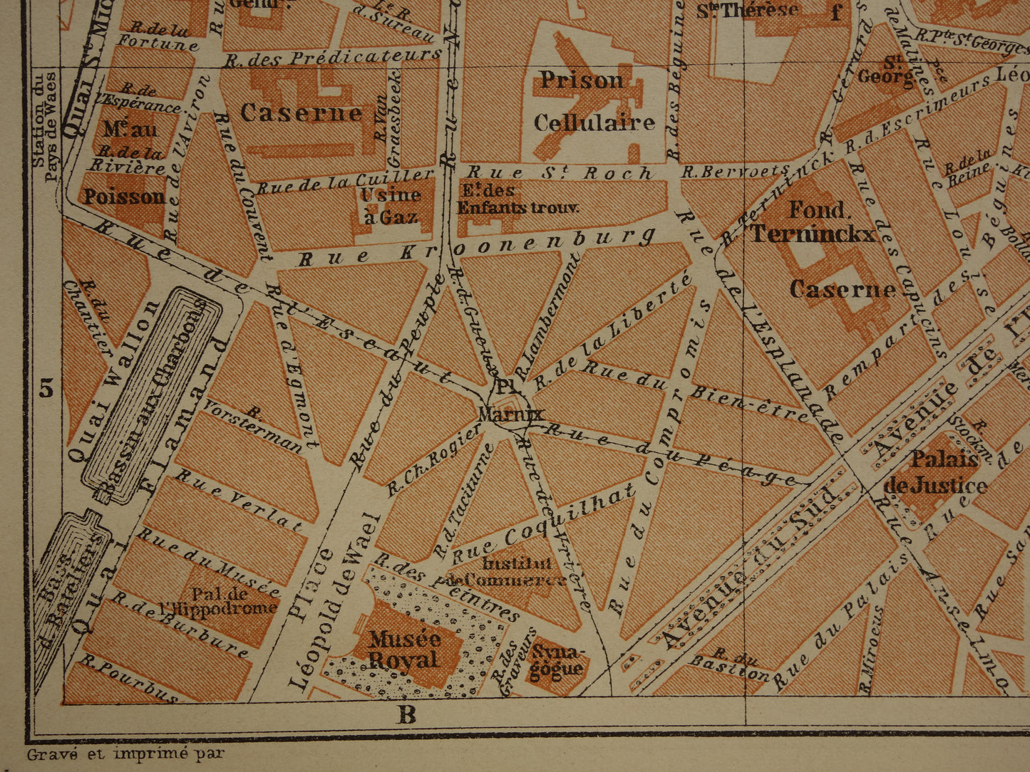 ANTWERPEN oude kaart van Antwerpen centrum België uit 1904 kleine originele antieke plattegrond landkaart