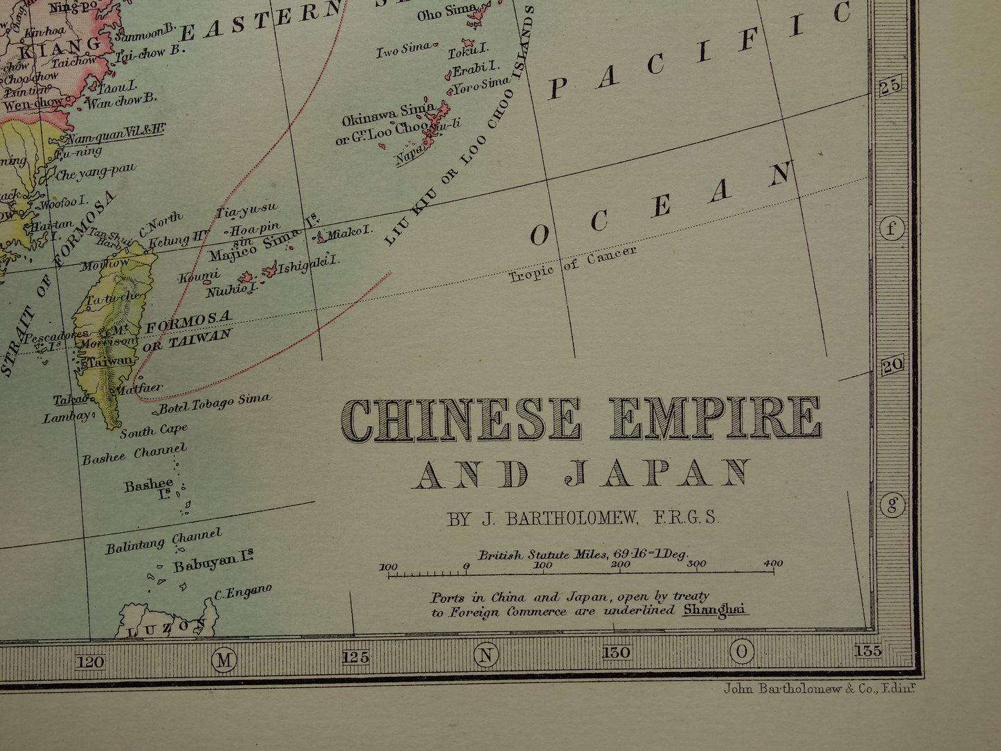 china in 1890 kaart landkaart winkel