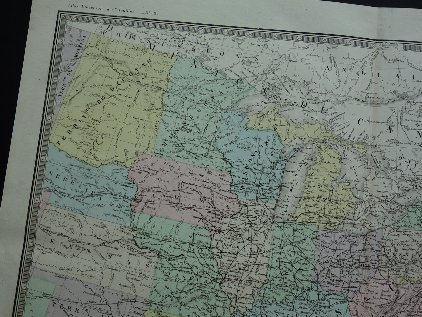 VERENIGDE STATEN antieke kaart van de VS 145+ jaar oude landkaart van Oostkust Amerika USA originele vintage historische kaarten