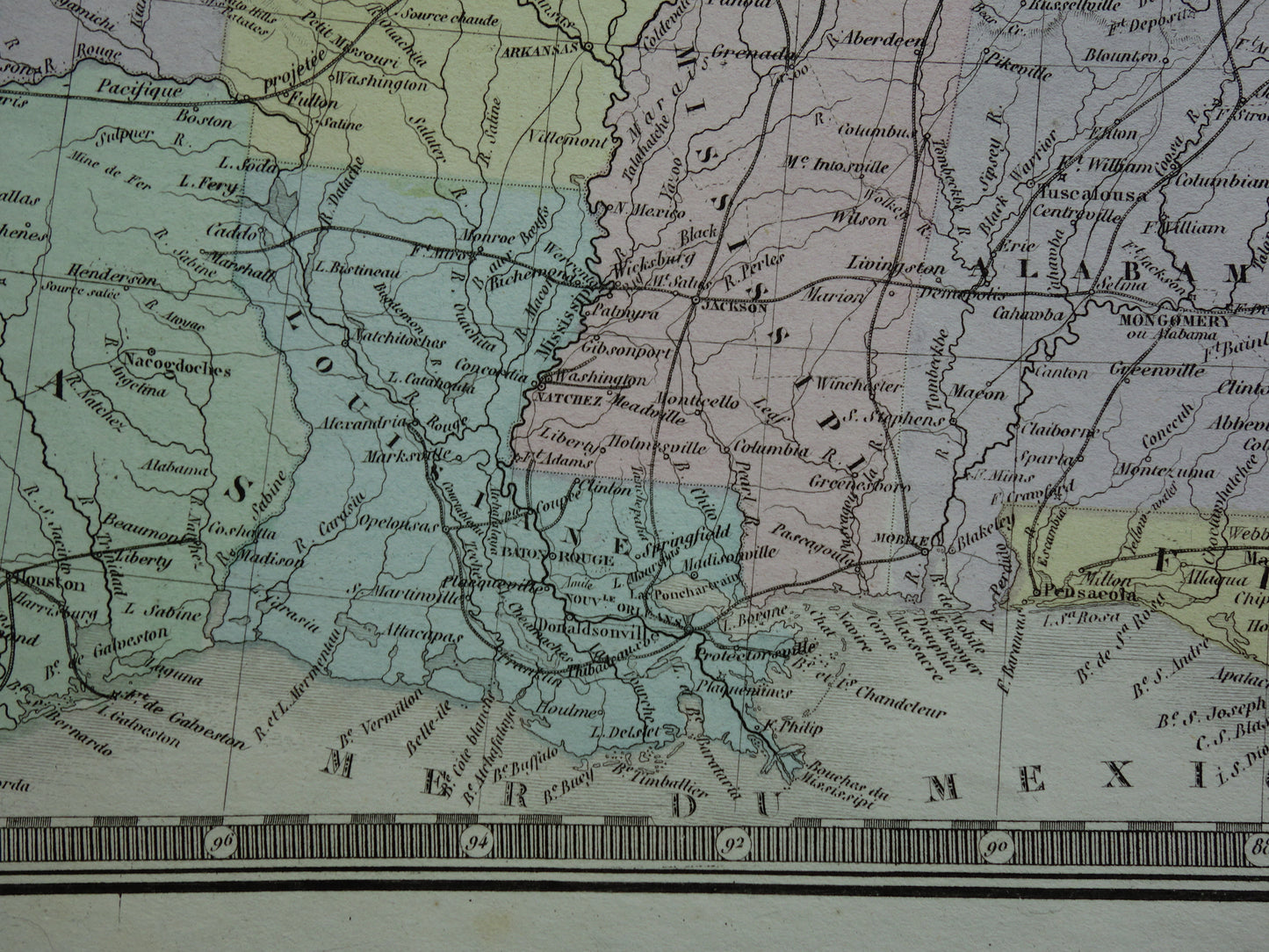 VERENIGDE STATEN antieke kaart van de VS 145+ jaar oude landkaart van Oostkust Amerika USA originele vintage historische kaarten