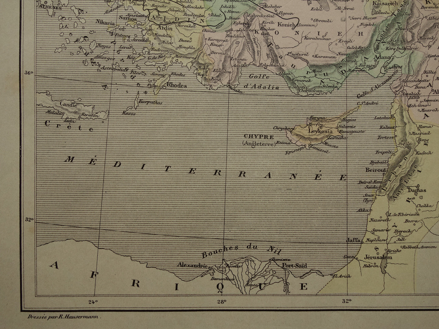 TURKIJE Oude kaart uit het jaar 1896 historische landkaart Ottomaanse Rijk antieke vintage kaarten