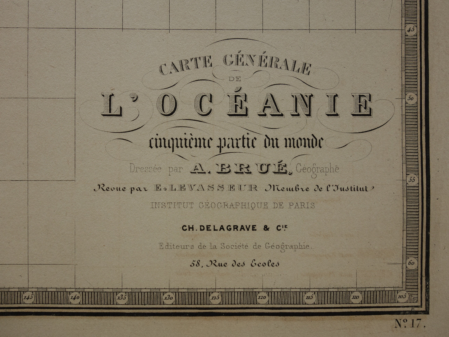 OCEANIË antieke kaart van Australië Nieuw-Zeeland 140+ jaar oude landkaart van Oceanie continent met Indonesië Grote originele vintage historische kaarten