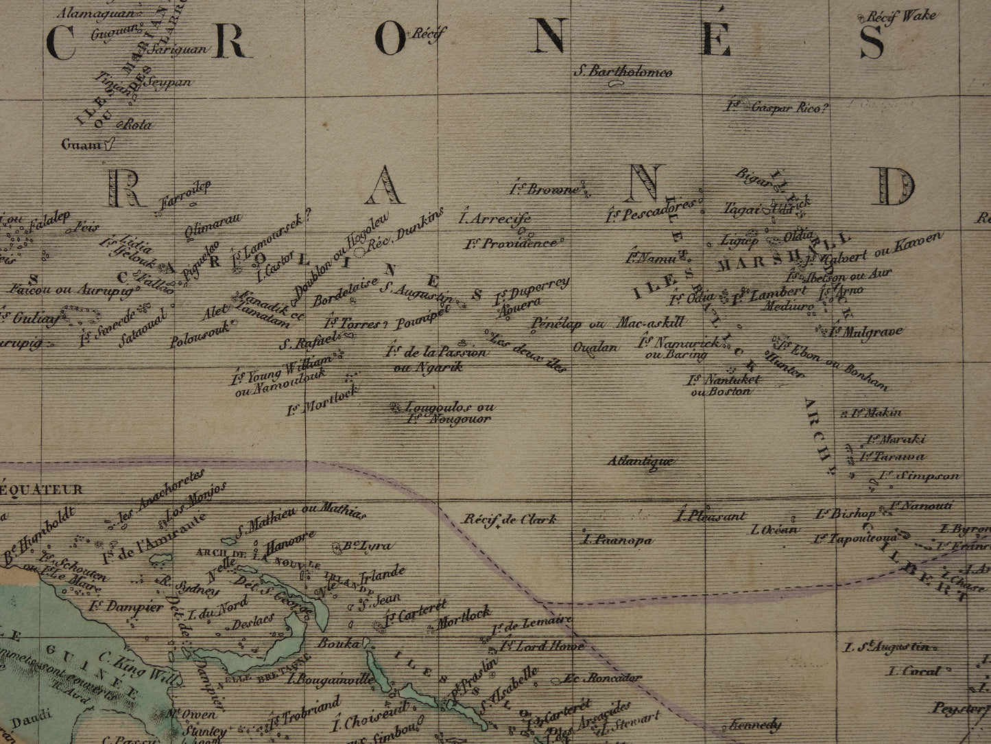 OCEANIË antieke kaart van Australië Nieuw-Zeeland 140+ jaar oude landkaart van Oceanie continent met Indonesië Grote originele vintage historische kaarten