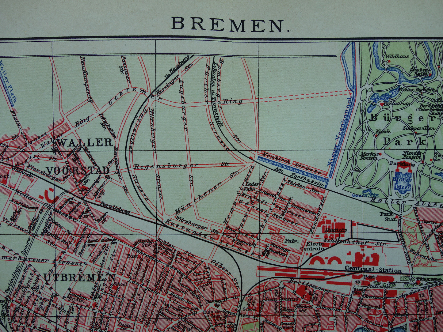 bremen duitsland oude kaarten plattegrond kopen