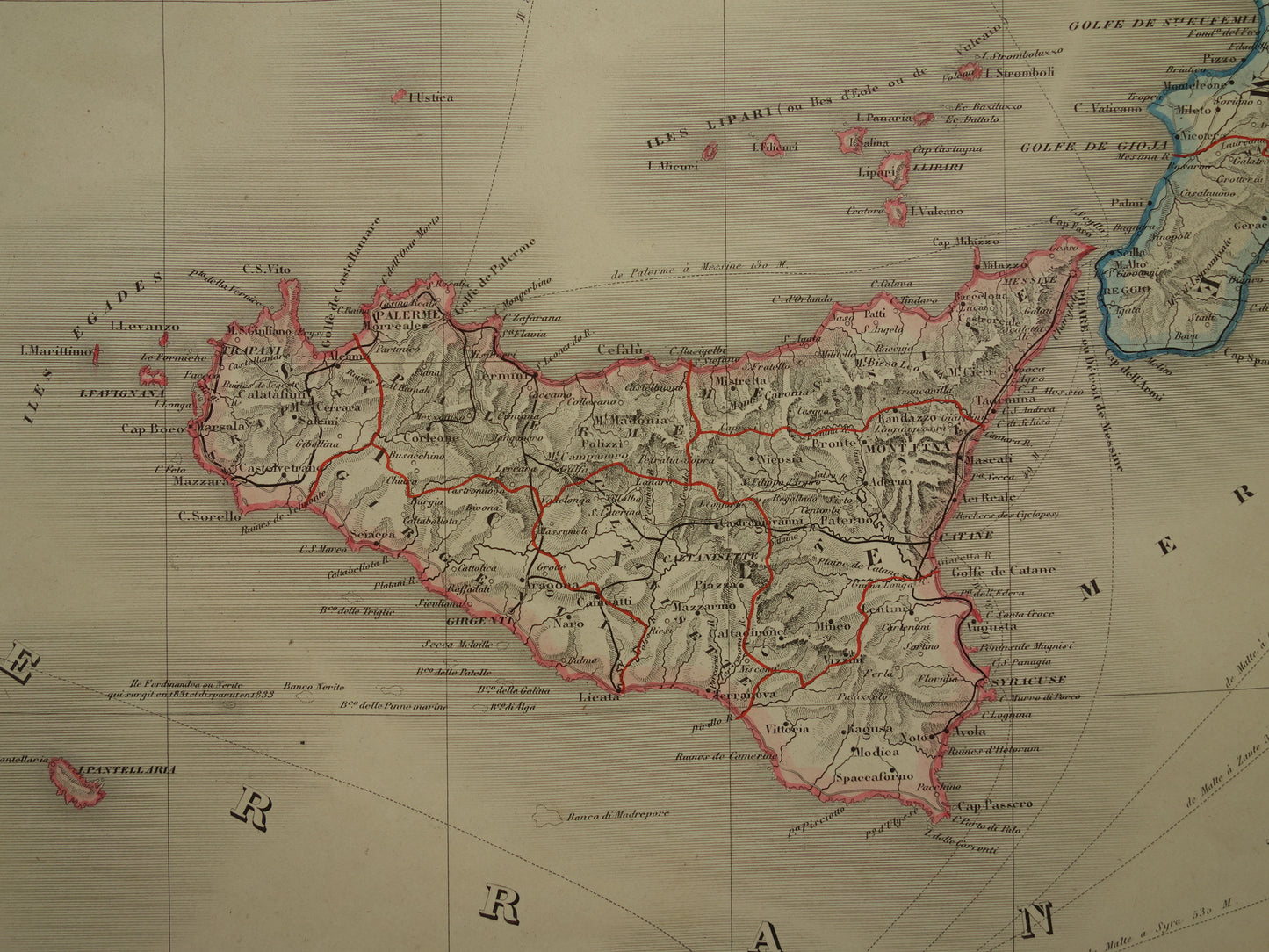 Grote oude landkaart van Italië 1886 originele antieke kaart van Koninkrijk Italië 60 x 82 te koop vintage poster