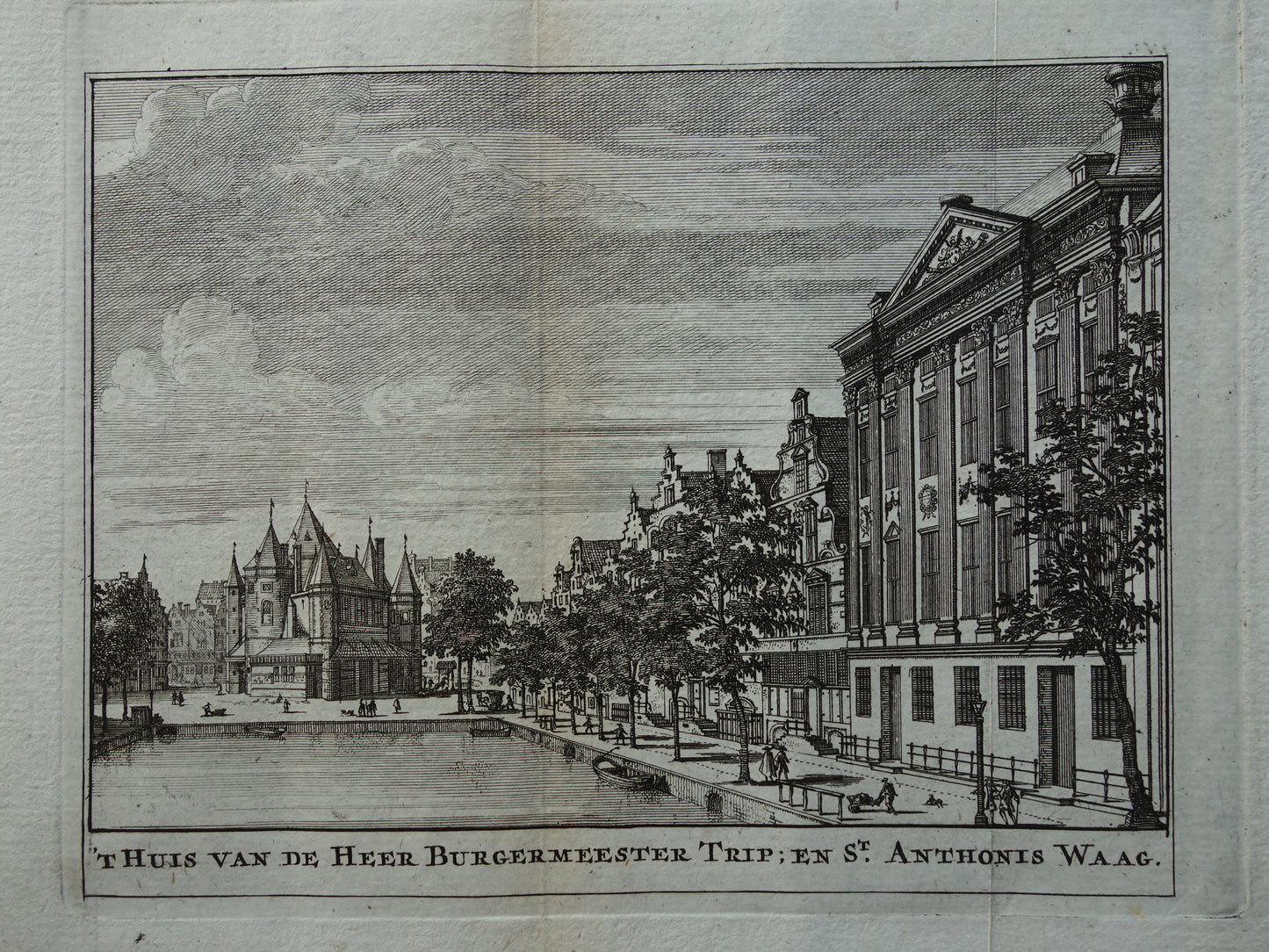 t Huis van de Heer Burgermeester Trip en St. Anthonis Waag. Wagenaar gravures