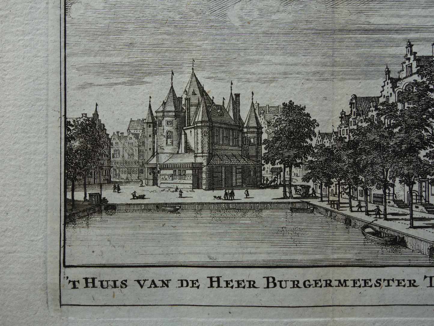 oude prent St anthonis waag Nieuwmarkt