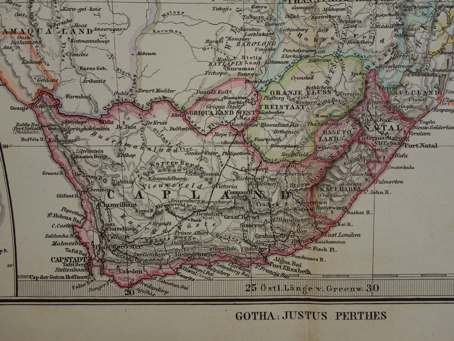 zuid-afrika in het jaar 1885 kaart landkaart
