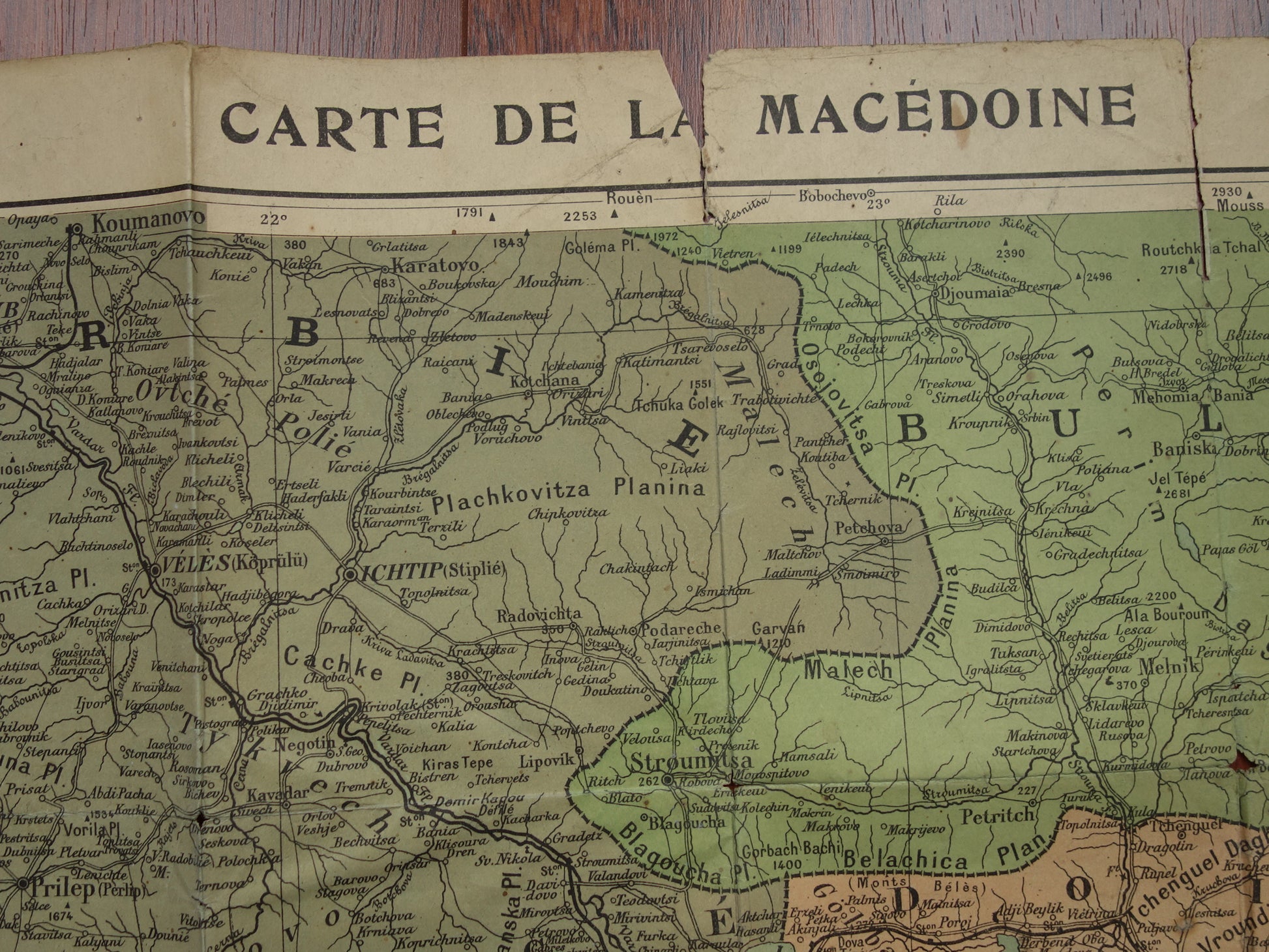 carte de la macédoine Monrocq Paris