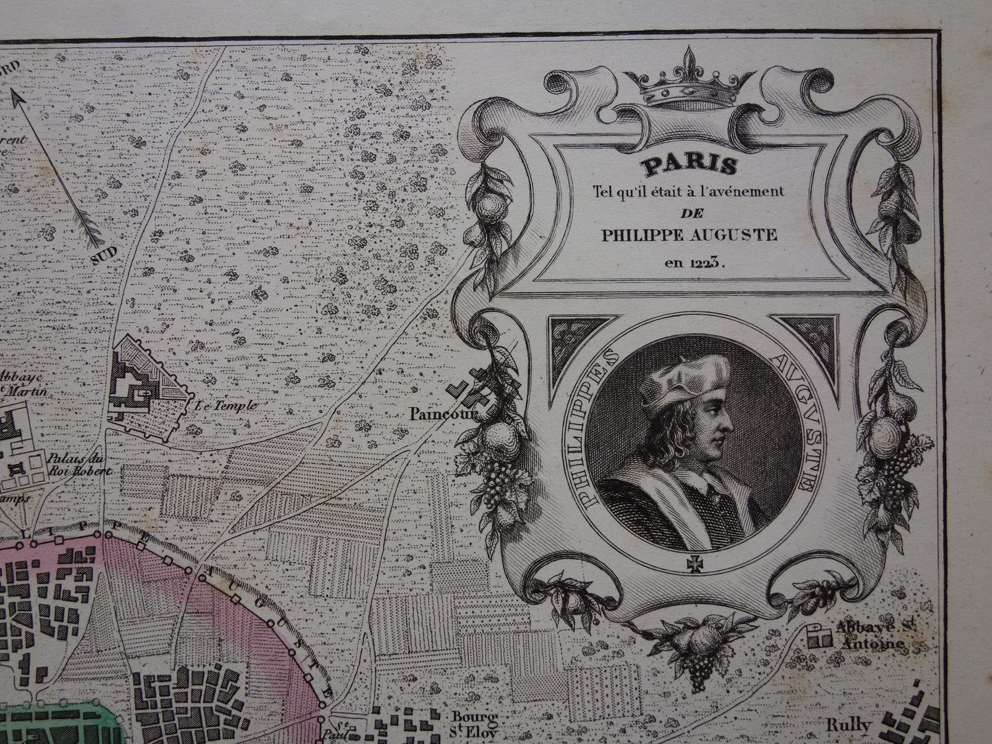 parijs in het jaar 1223 philippe auguste plattegrond kaart