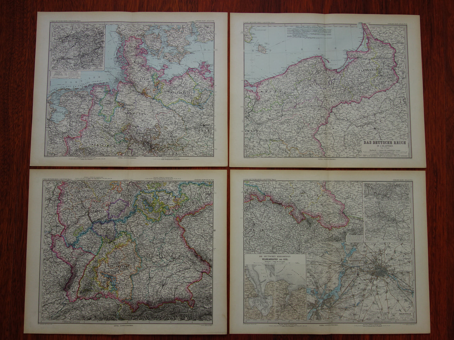 Duitsland in het jaar 1877 historische landkaarten winkel