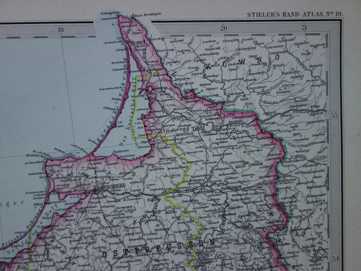 Grote antieke kaart van DUITSLAND landkaart van het Duitse Rijk in 1877 originele 145+ jaar oude kaarten Berlijn Pruissen Polen XXL Zeer Groot