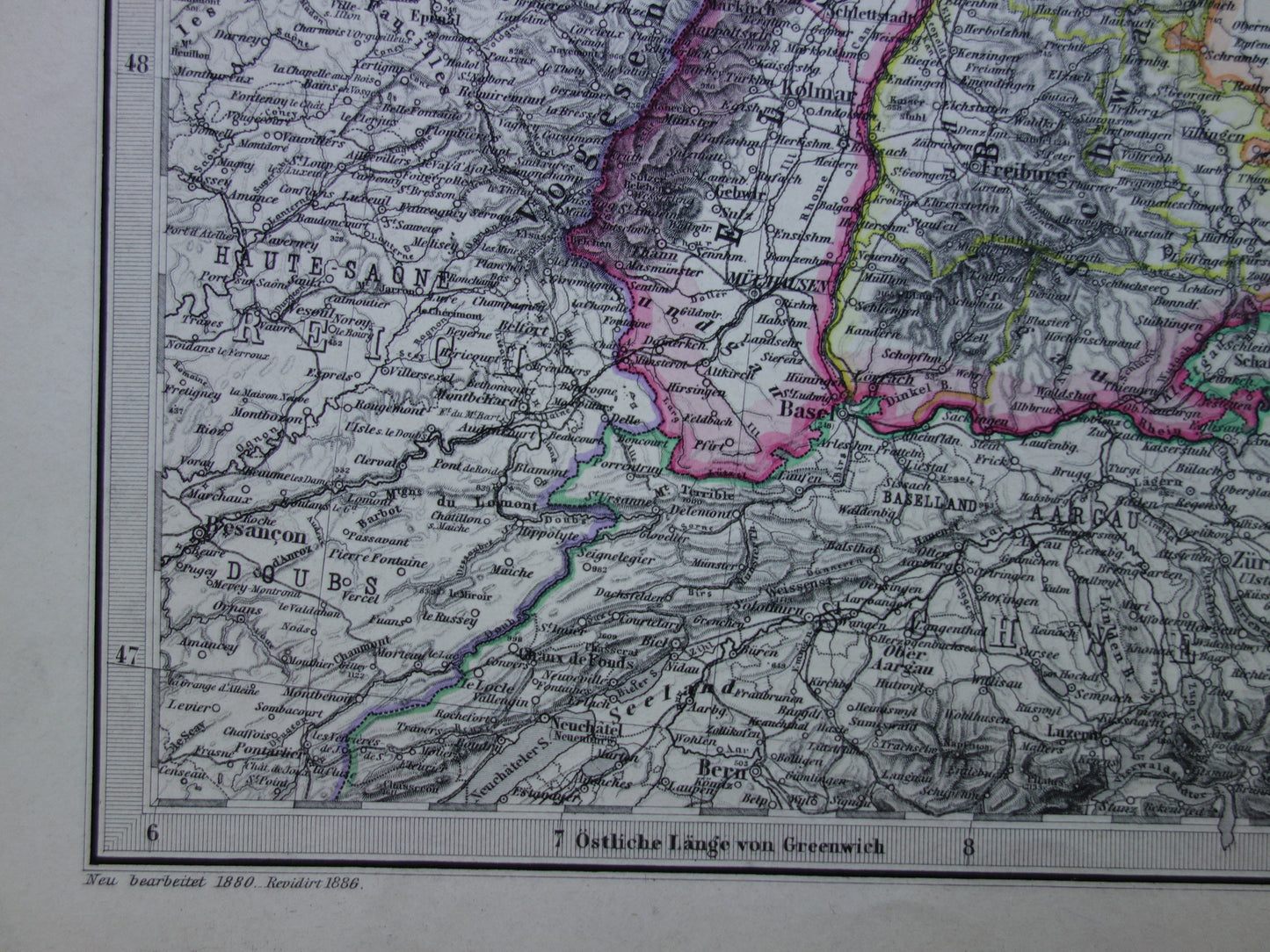 Grote antieke kaart van DUITSLAND landkaart van het Duitse Rijk in 1877 originele 145+ jaar oude kaarten Berlijn Pruissen Polen XXL Zeer Groot