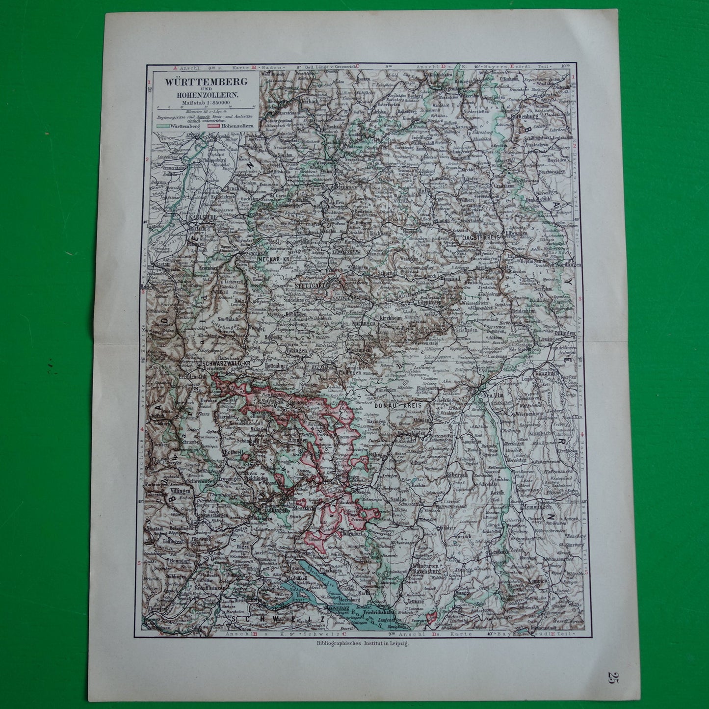 Württemberg antieke kaarten kopen