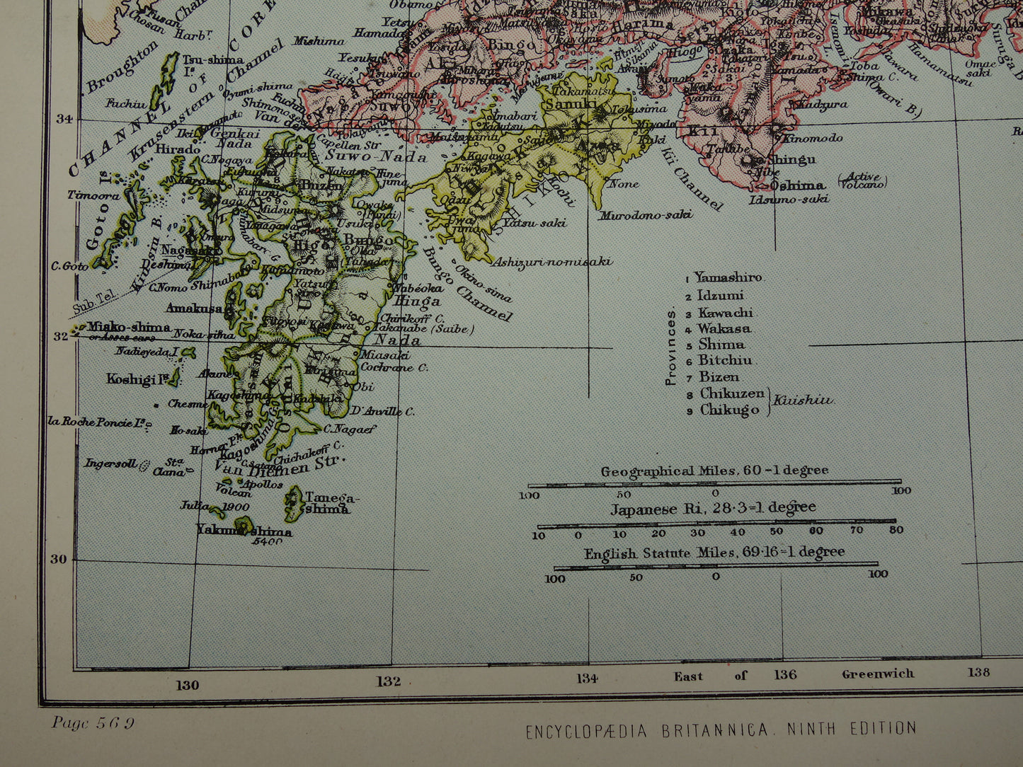 JAPAN oude landkaart van Japan uit 1880 originele vintage kaart Tokio Hokkaido