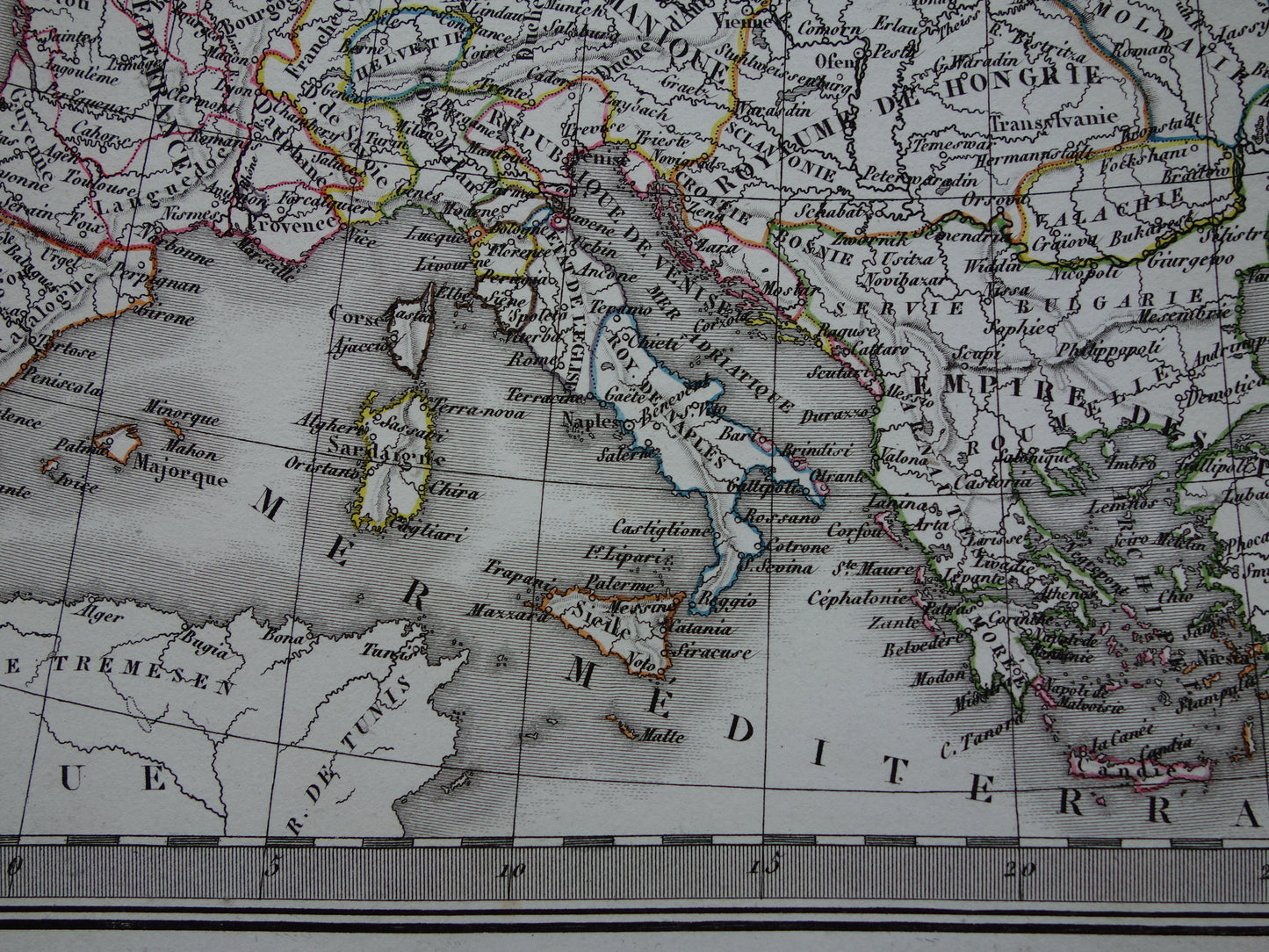Geschiedenis van Europa antieke kaarten val van het Romeinse rijk - Karel de Grote 800 - Keizer Karel 5 1500 - originele oude landkaart
